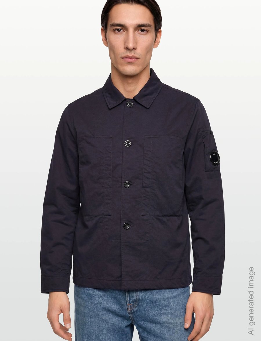 C.P. Company - Overshirt Diagonal Flatt Nylon - leichte jacken - nightshade - 3
