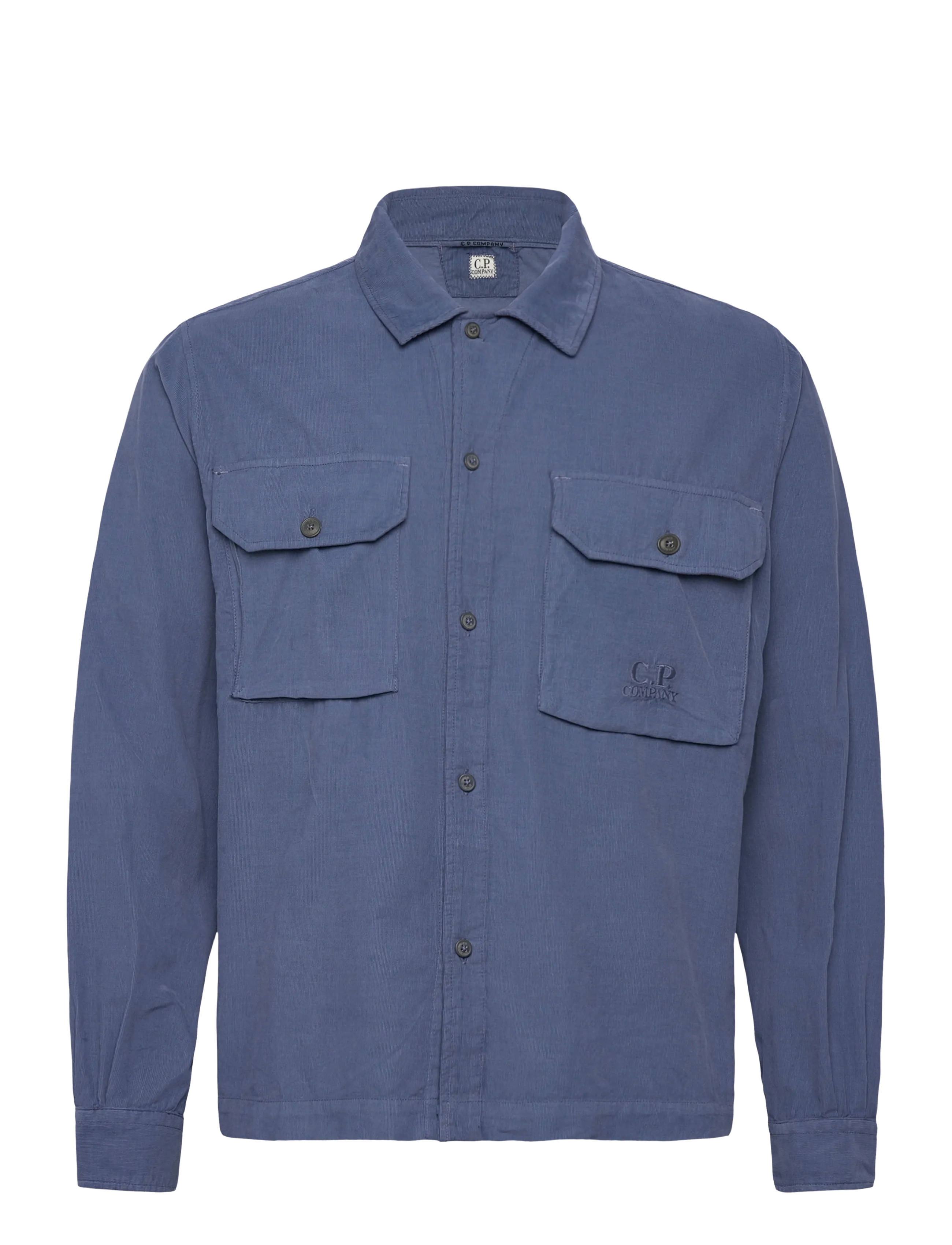 C.P. Company Corduroy Overshirt - Tøj - FLINT STONE / blue