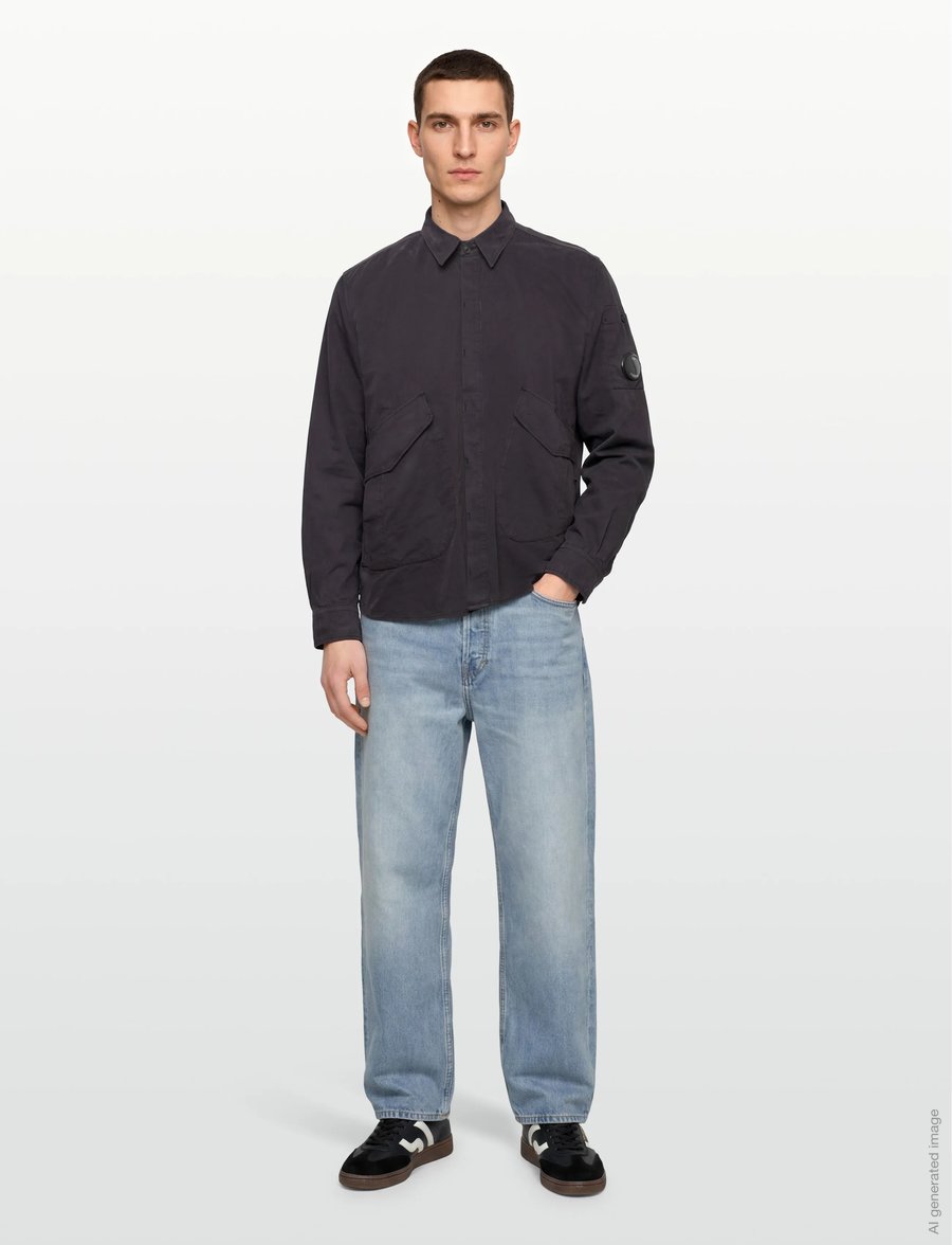 C.P. Company - Microreps Diamond Peach Overshirt - shop by style - black sand - 0