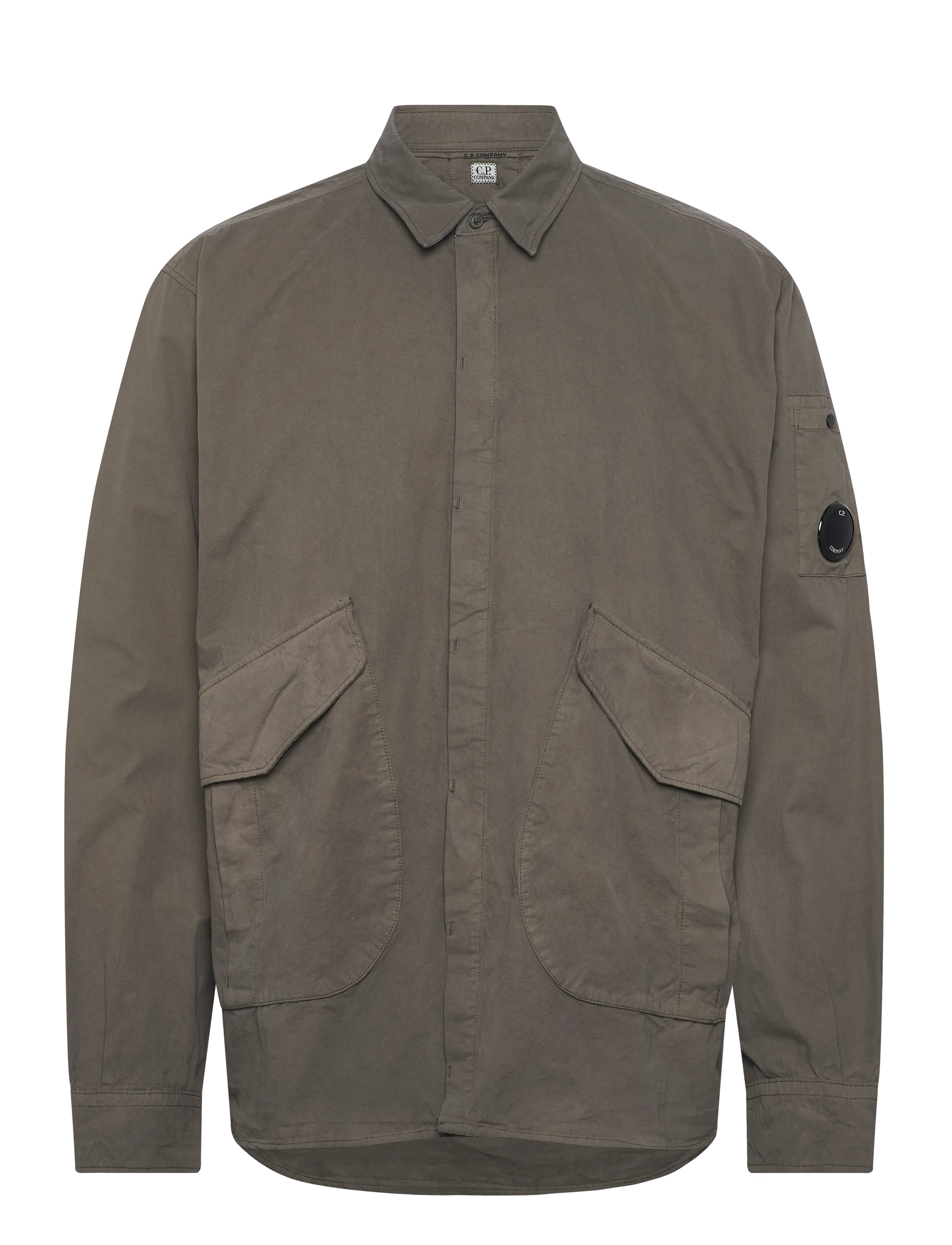 C.P. Company Microreps Diamond Peach Overshirt, XL, Khaki green, Jakker > Lette Jakker, Herre