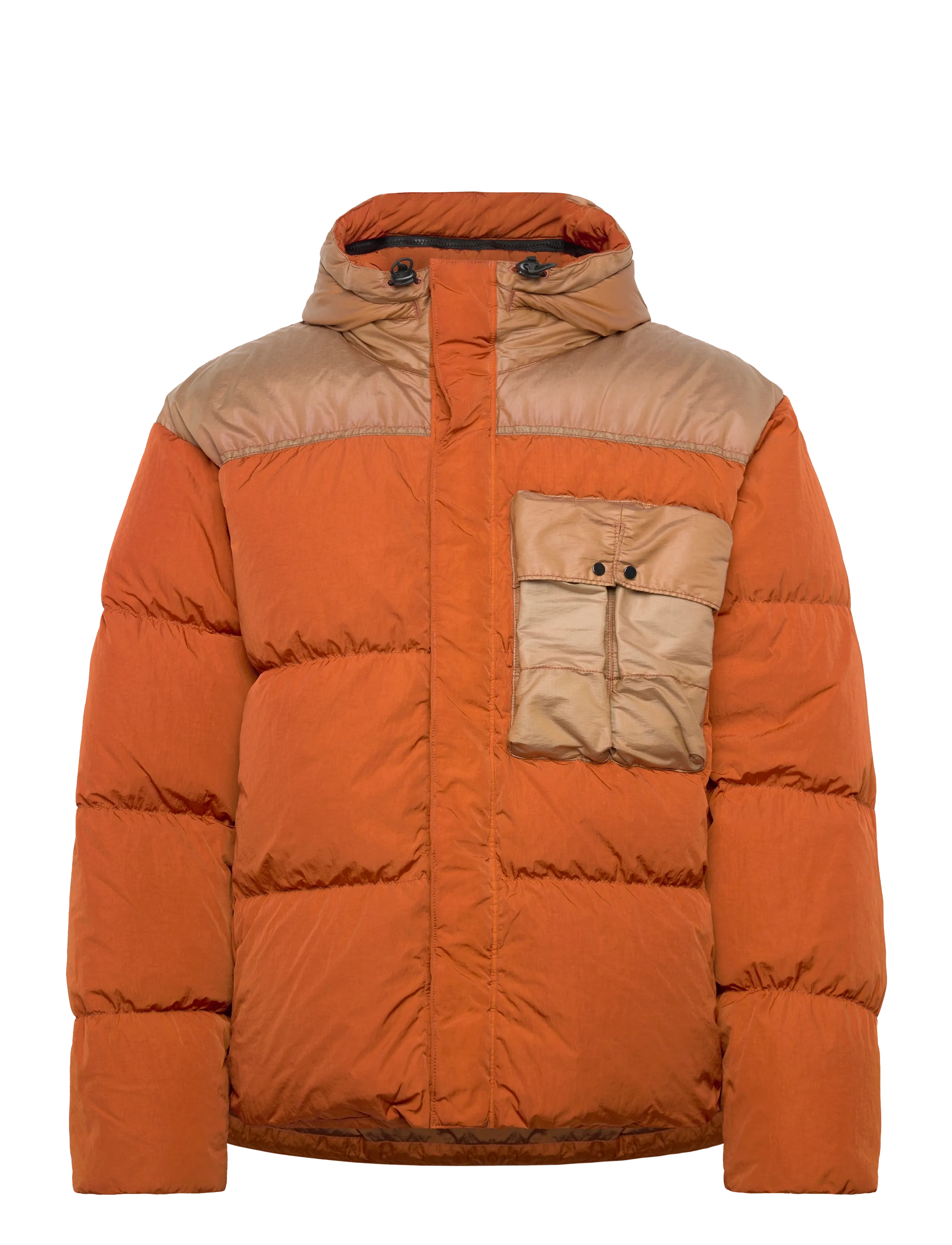 C.P. Company Co Chrome-R Mixed Goggle Down Jacket, Mænd, Dunjakke Med Hætte, Orange, Str: XL