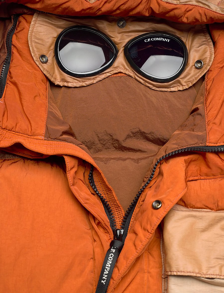 C.P. Company - CO CHROME-R MIXED GOGGLE DOWN JACKET - dunjackor - bombay brown - 4