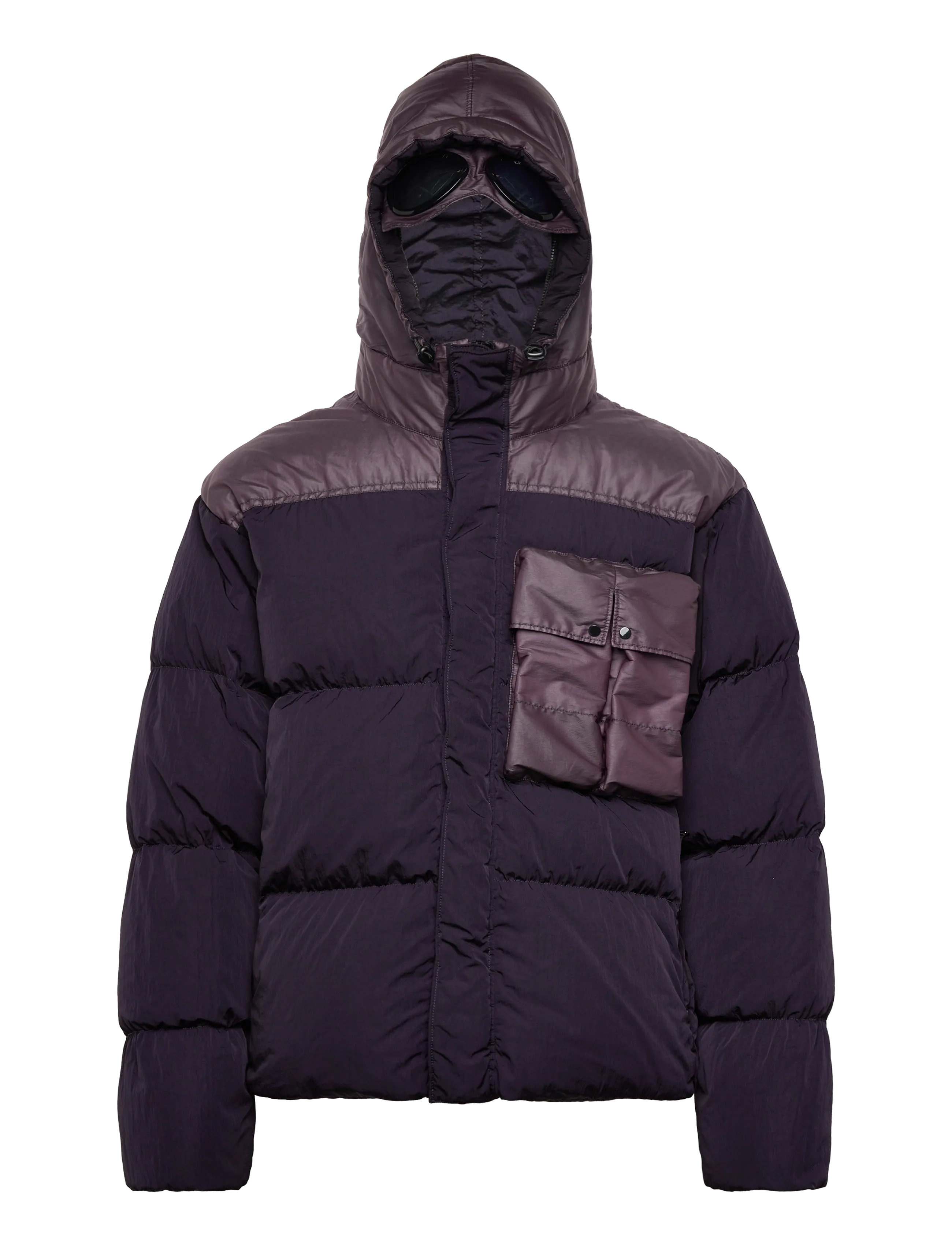 C.P. Company - CO CHROME-R MIXED GOGGLE DOWN JACKET - dunjackor - nightshade - 2