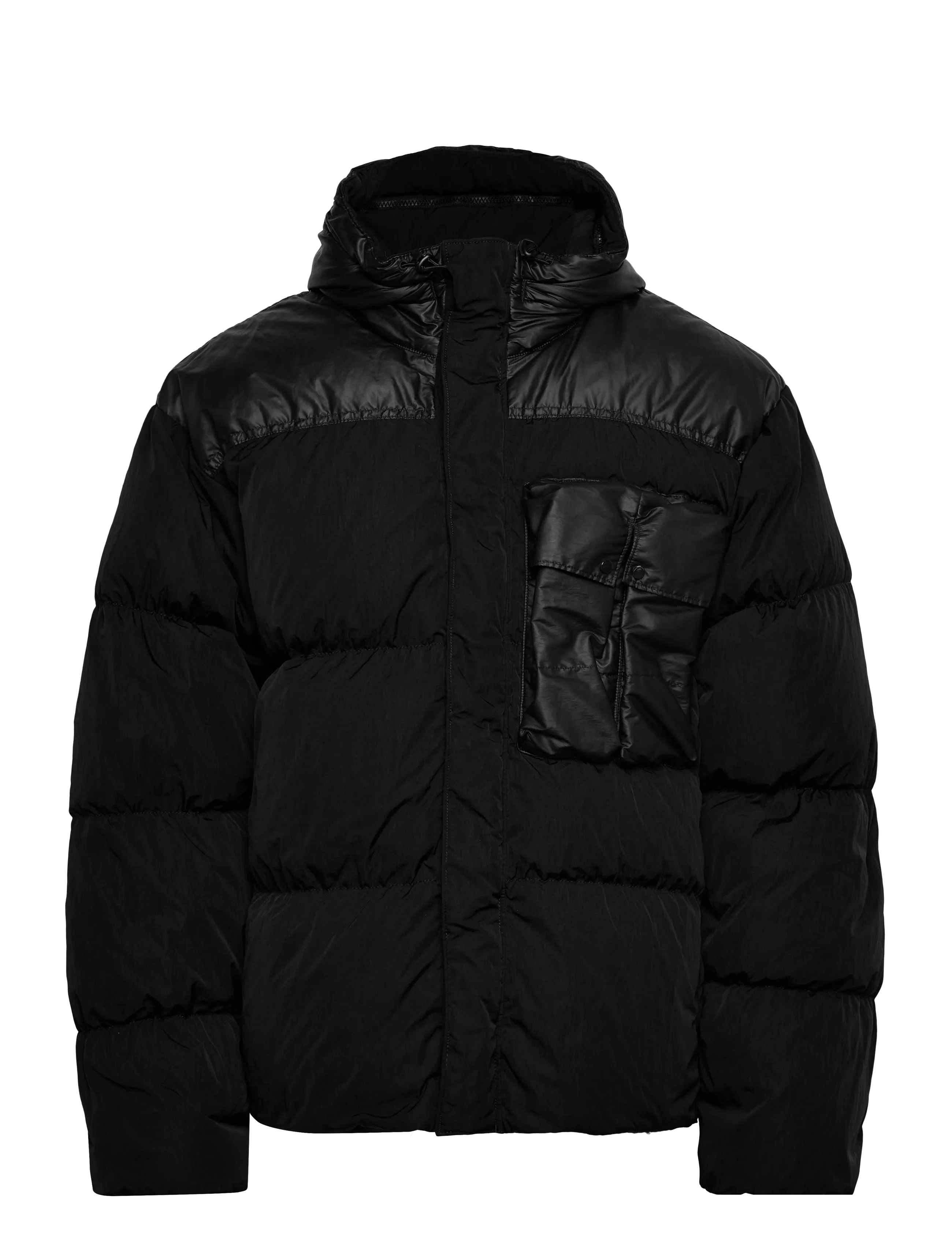 C.P. Company Co Chrome-R Mixed Goggle Down Jacket, Mænd, Dunjakke Med Hætte, Sort, Str: XL