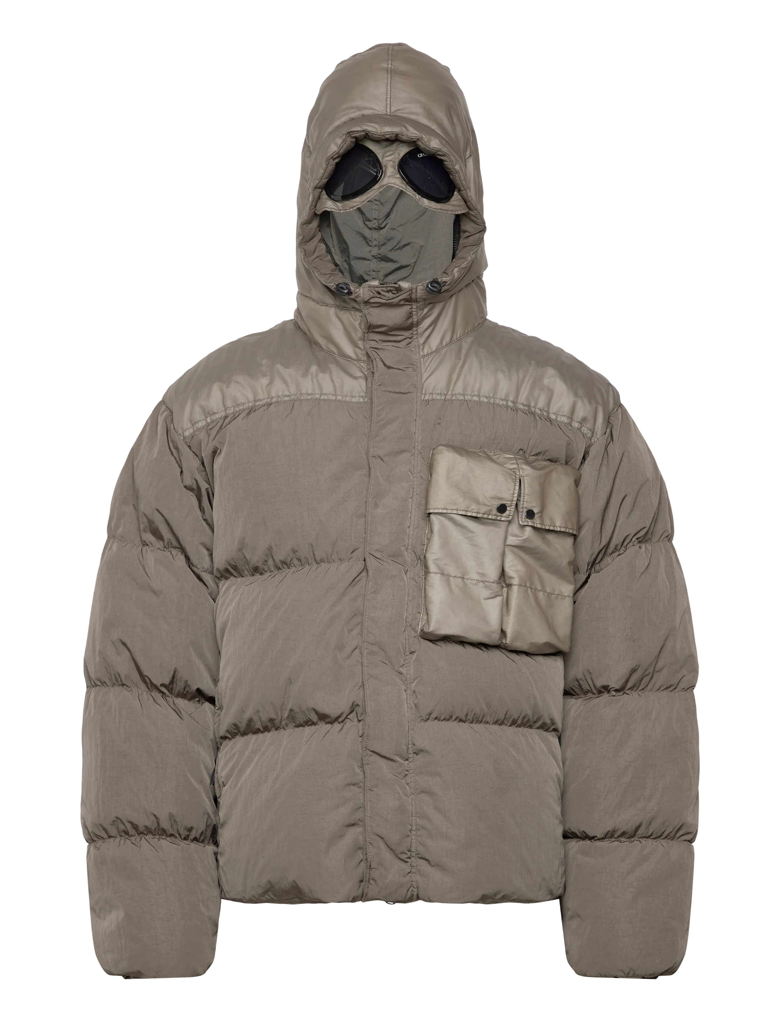 C.P. Company - CO CHROME-R MIXED GOGGLE DOWN JACKET - dunjackor - walnut - 2
