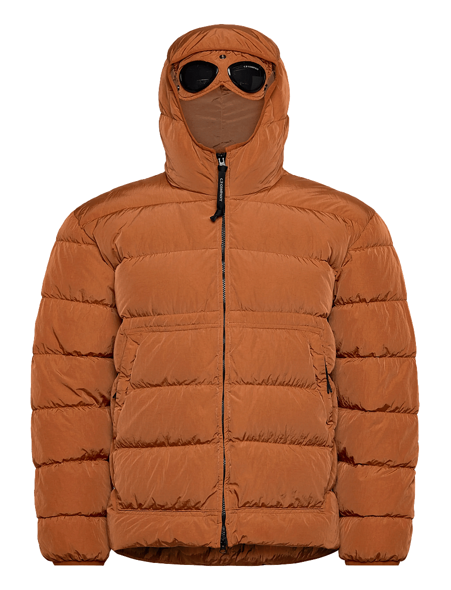 C.P. Company - Chrome-R Goggle Down Jacket - daunenjacken - bombay brown - 2