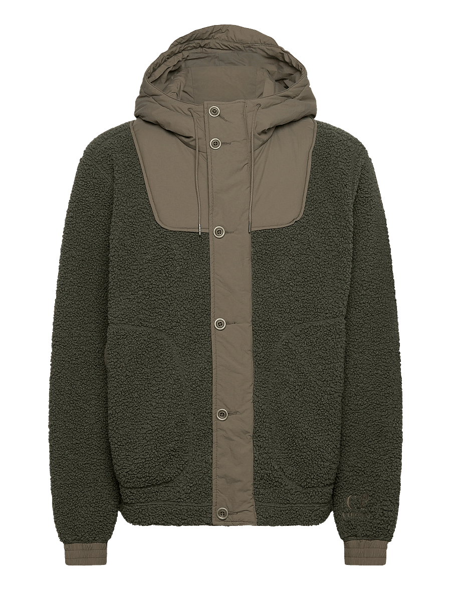 C.P. Company - Polar Shell Mixed Hooded Jacket - daunenjacken - grape leaf - 0