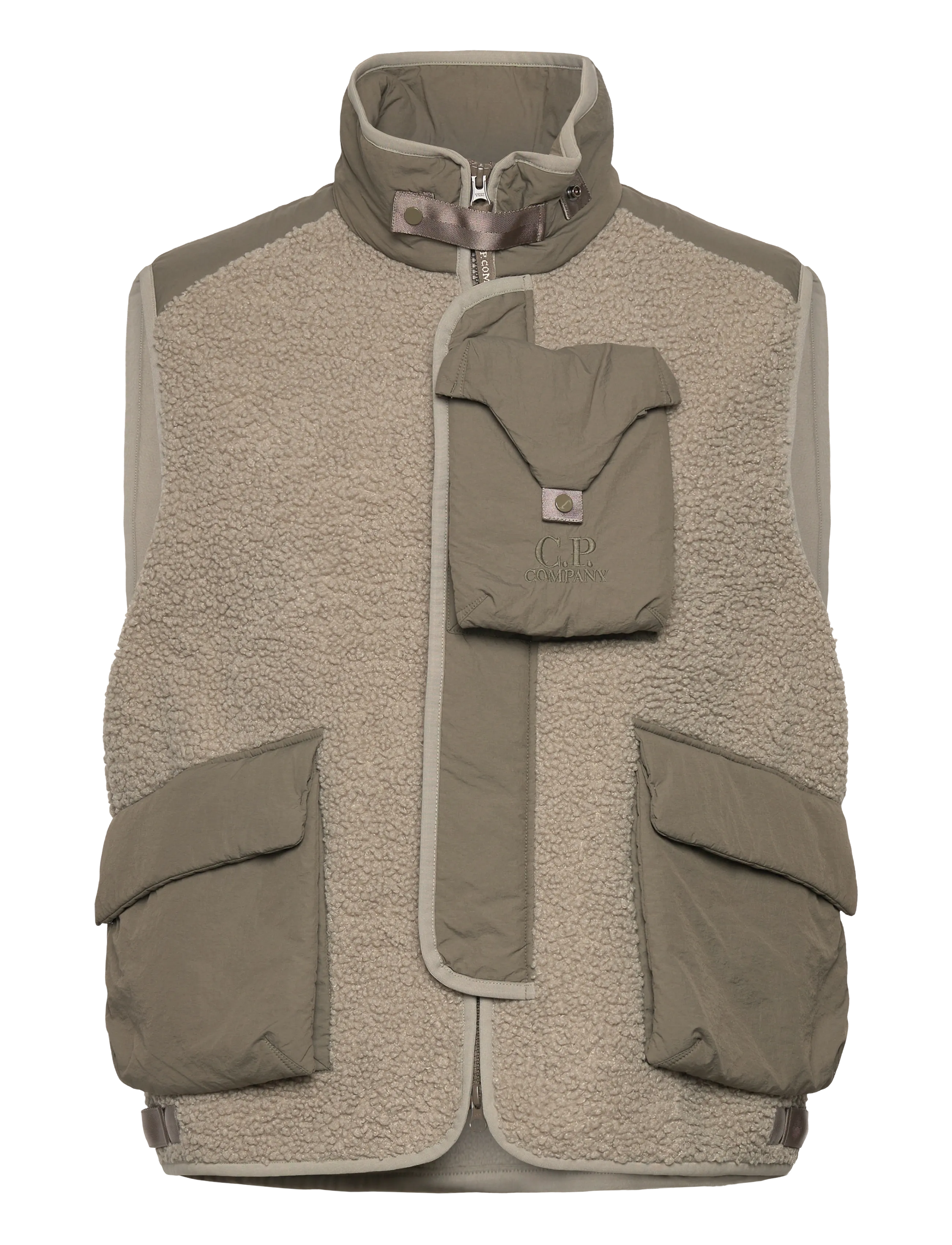 C.P. Company Polar Shell Vest - Jaunumi - VINTAGE KHAKI / khaki/green