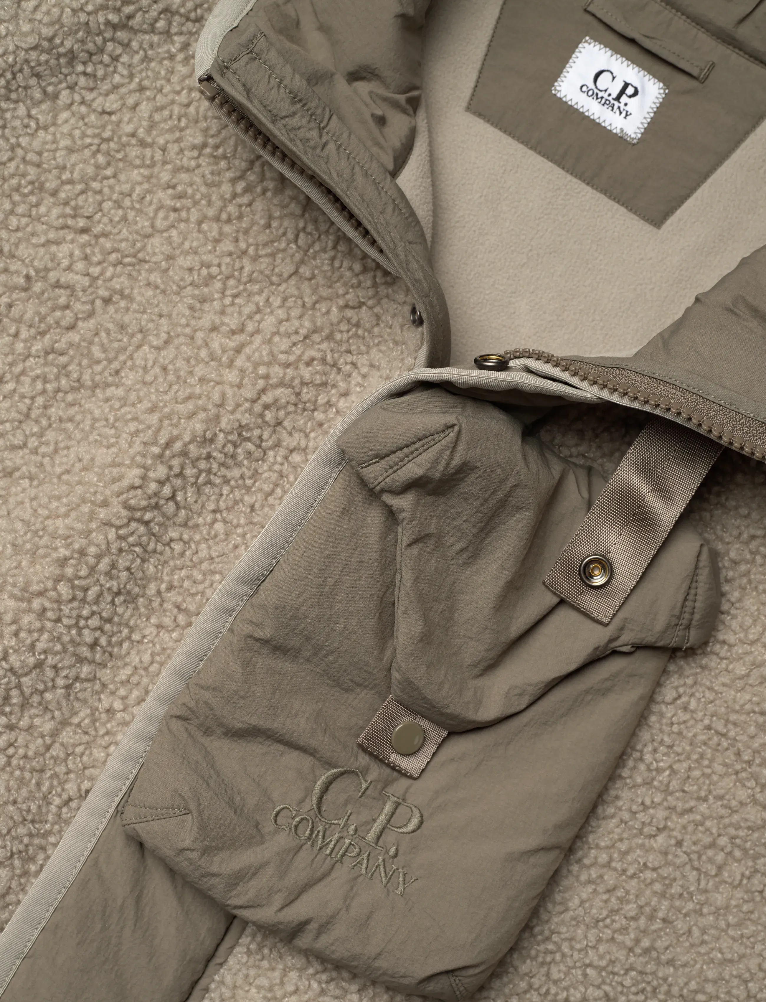 C.P. Company - Polar Shell Vest - vests - vintage khaki - 2