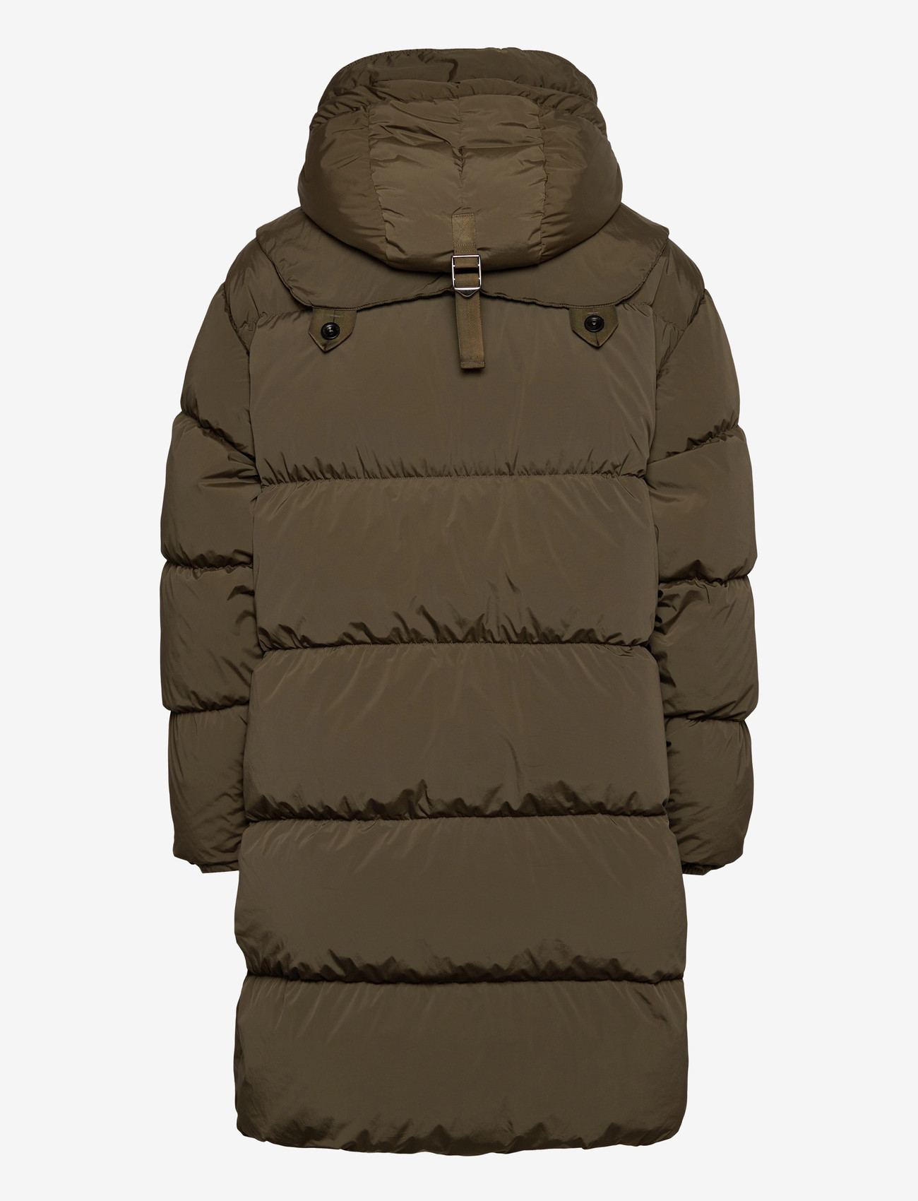 C.P. Company - Nycra-R Buttoned Hood Long Down Jacket - fodrade jackor - walnut - 1