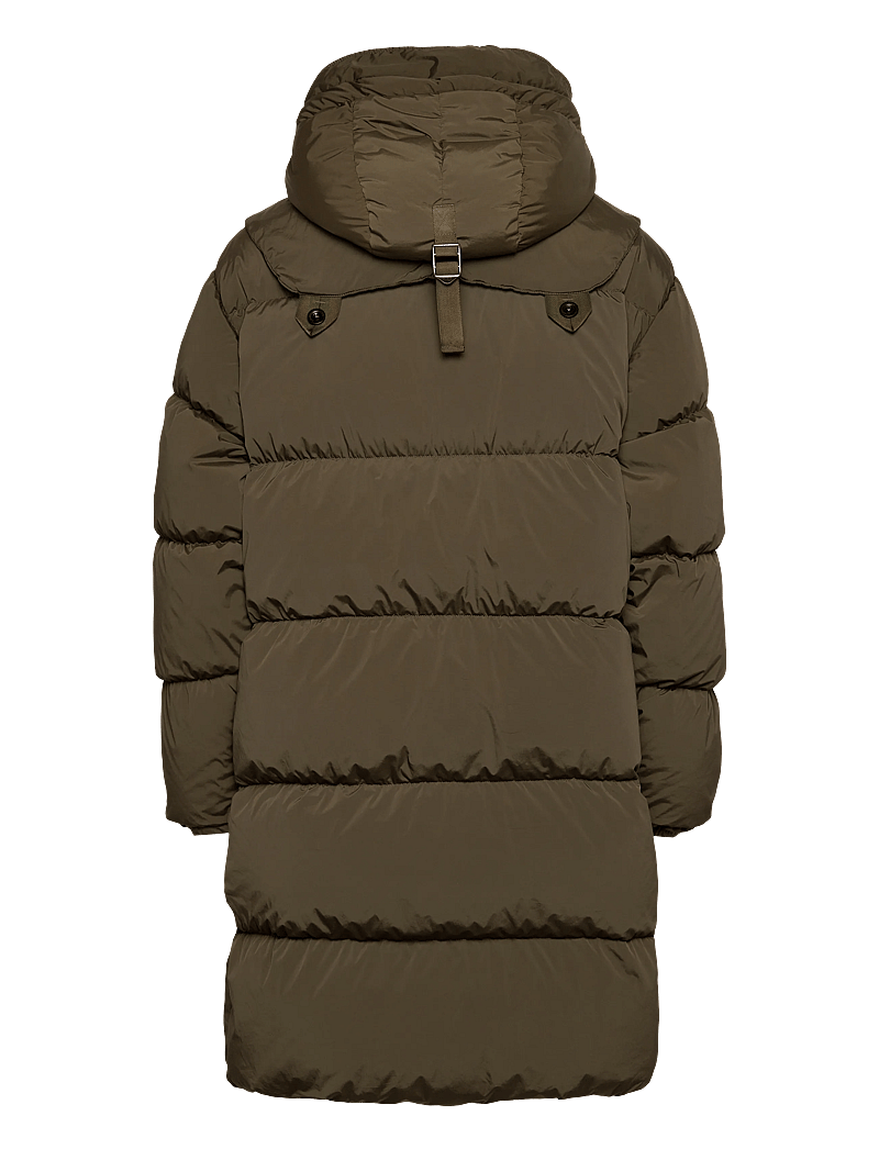 C.P. Company - Nycra-R Buttoned Hood Long Down Jacket - fodrade jackor - walnut - 1