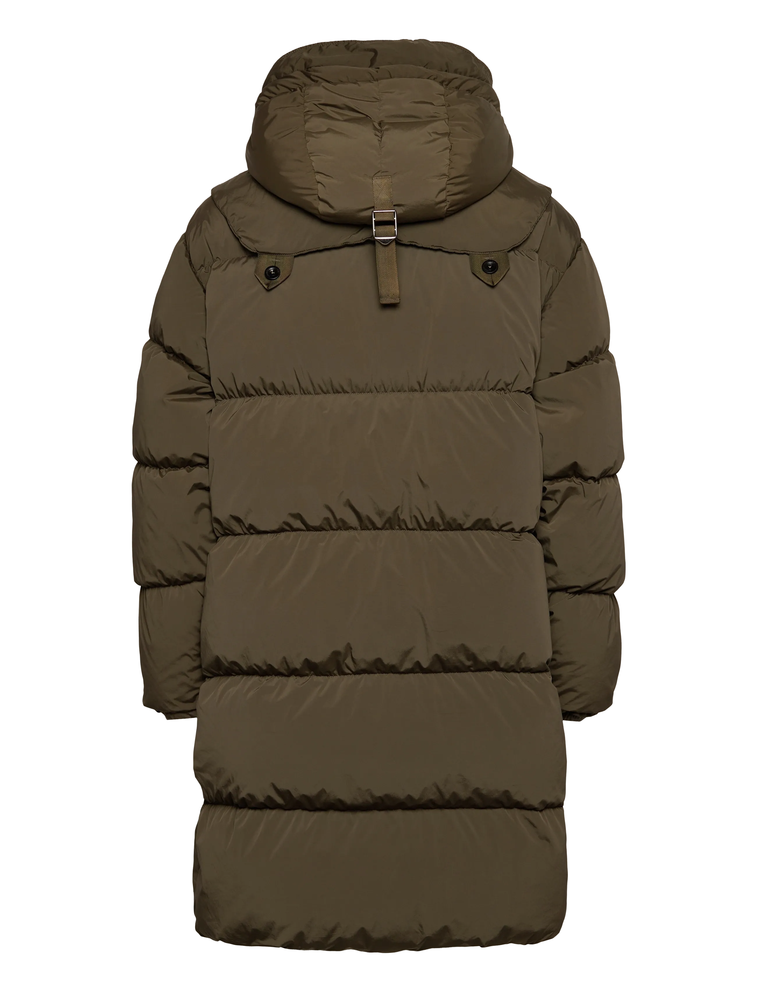 C.P. Company - Nycra-R Buttoned Hood Long Down Jacket - dunjackor - walnut - 1