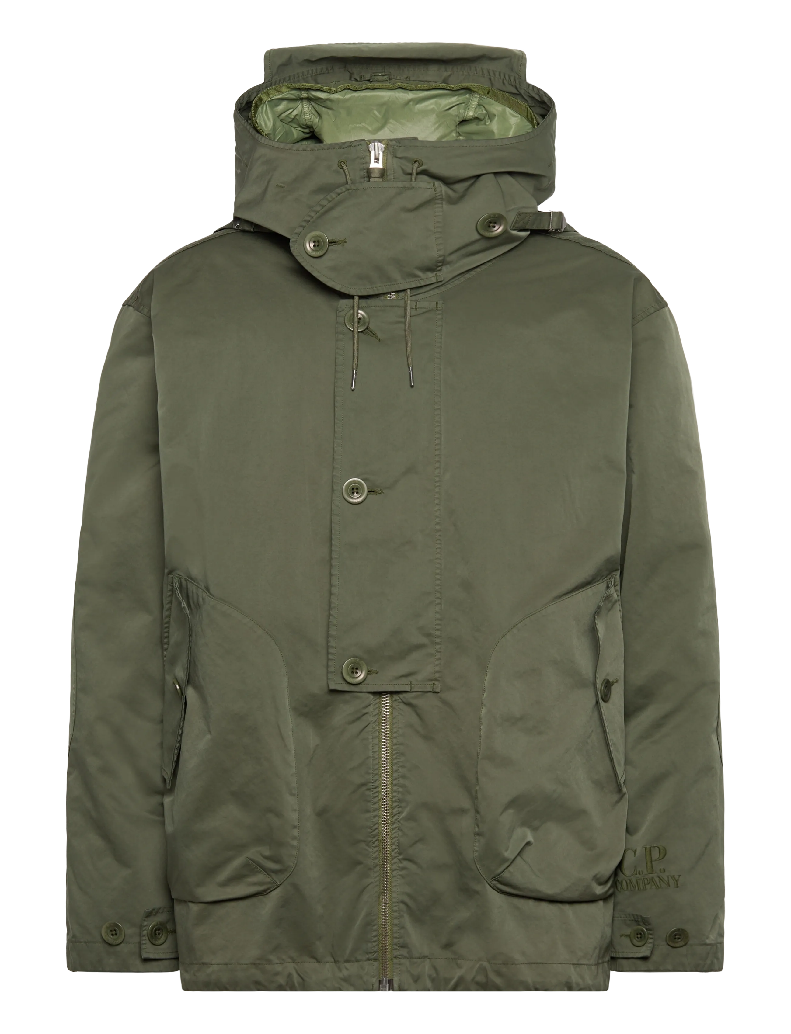C.P. Company Micro Kei Jacket, Mænd, Micro Kei Hættejakke, Kakigrøn, Str: XXXL