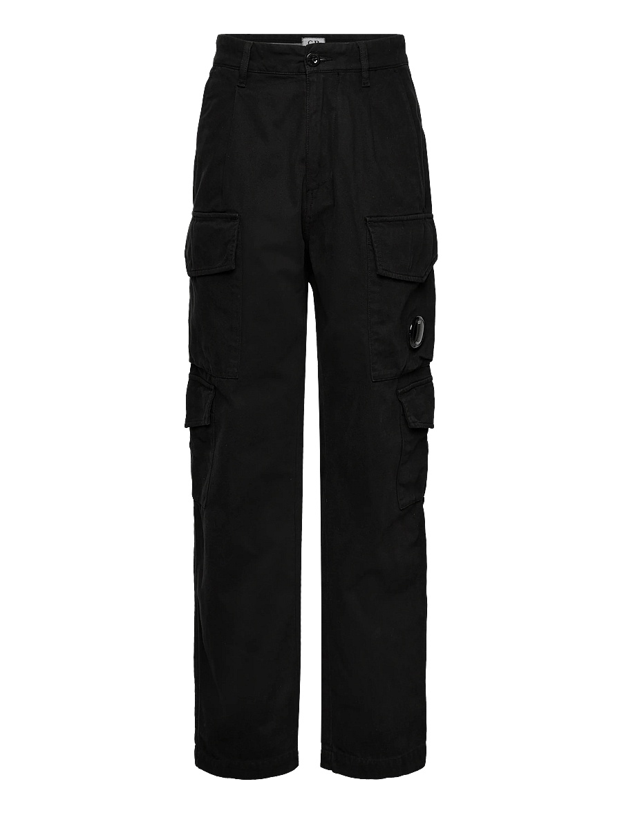 C.P. Company - CARGO PANT IN VINTAGE ARMY STRUCTURE - cargo-püksid - black - 0