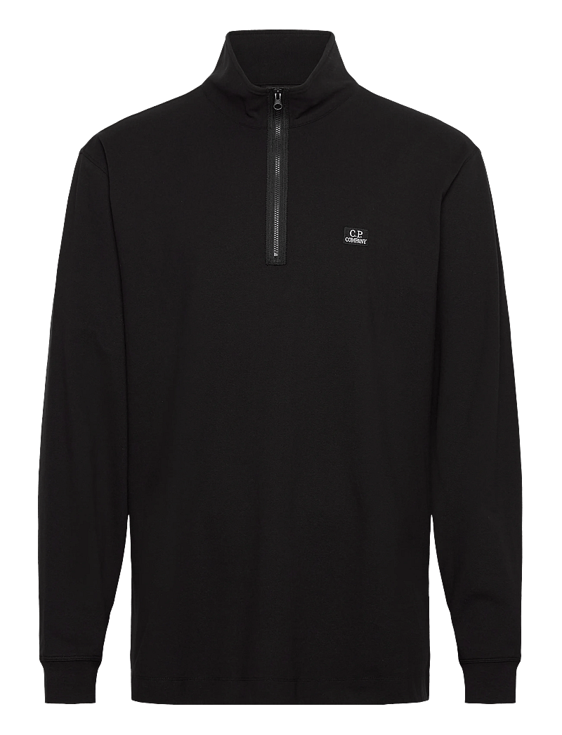 C.P. Company - Stretch Piquet Half-Zip - half zip-trøjer - black - 0
