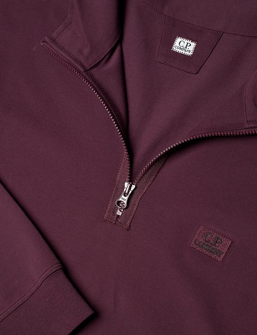 C.P. Company - Stretch Piquet Half-Zip - potent purple - 2