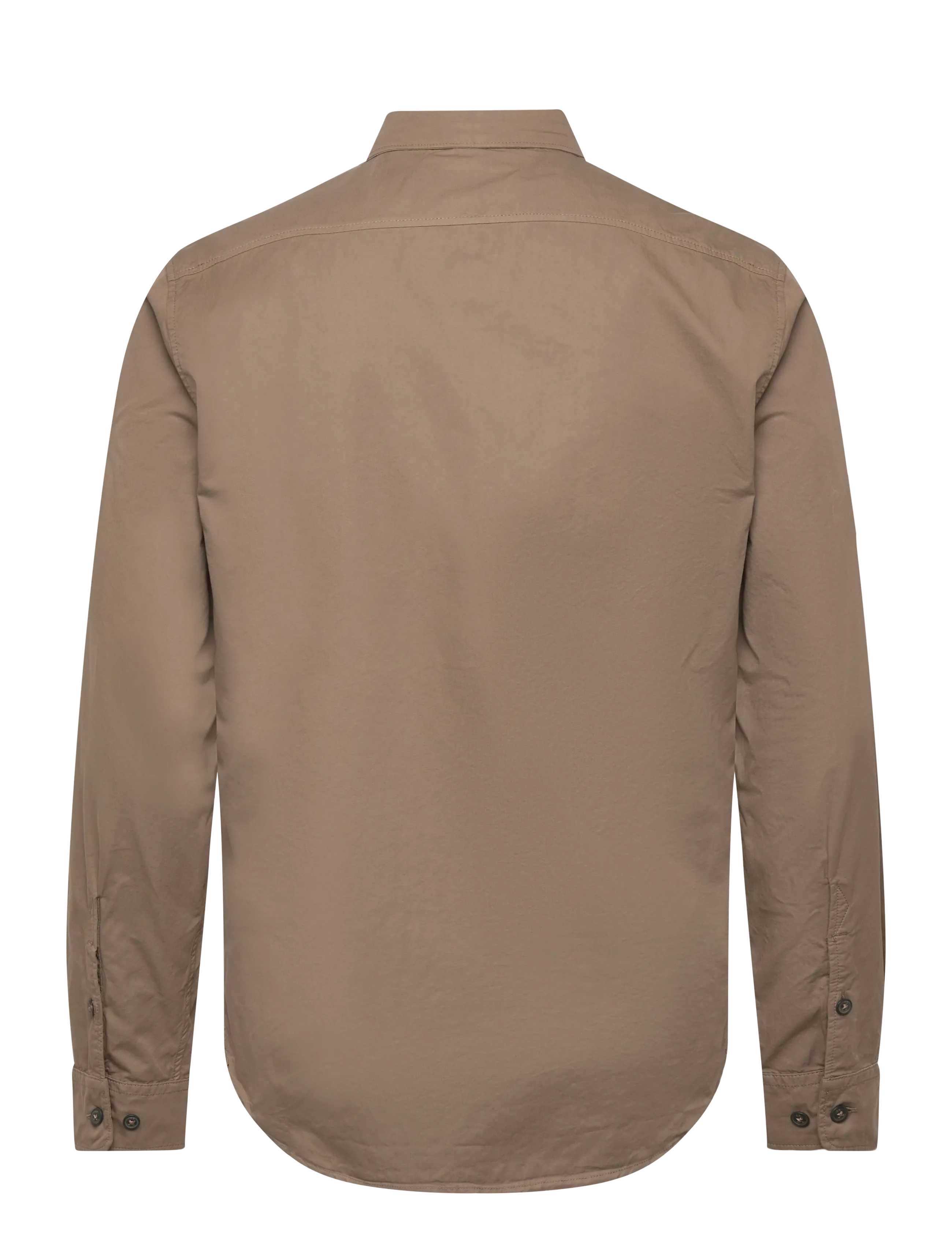 C.P. Company - Organic Gabardine Buttoned Lens Shirt - walnut - 1