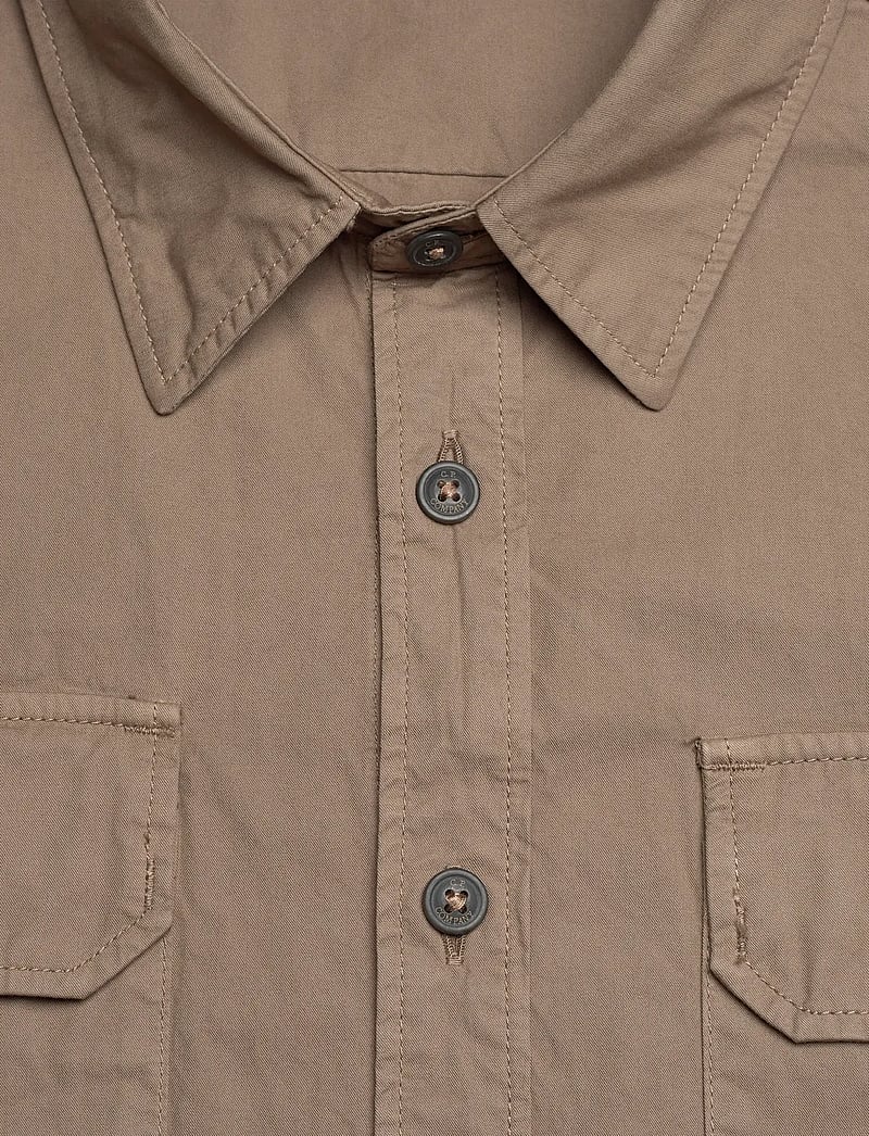 C.P. Company - Organic Gabardine Buttoned Lens Shirt - casual shirts - walnut - 2