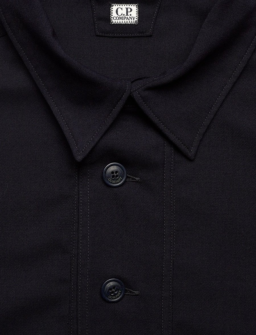 C.P. Company - Wool Shirt - verslaðu eftir stíl - total eclipse - 2