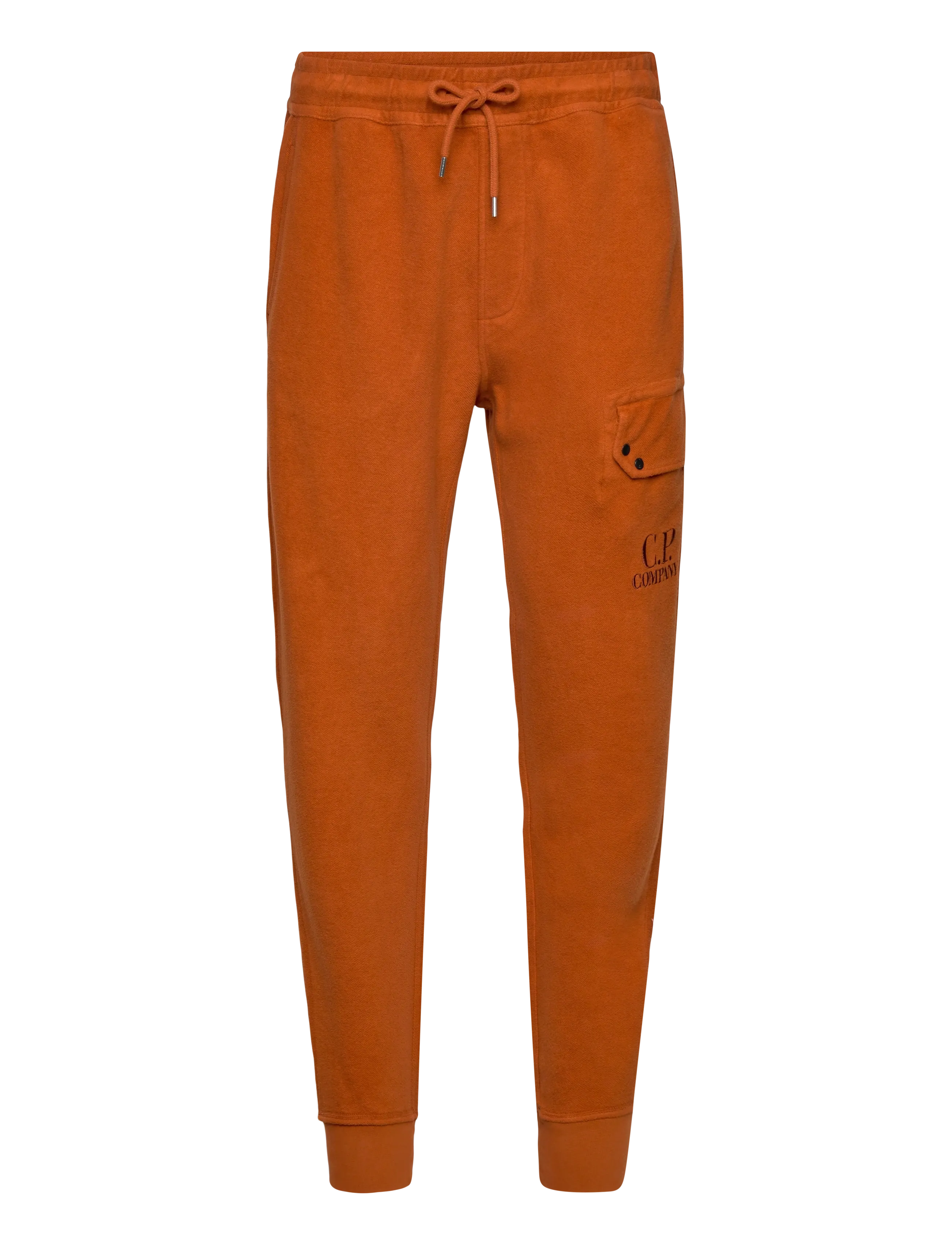 C.P. COMPANY Reverse Brushed & Emerized Diagonal Fleece Mixed Jogger Orange - S - Herren
