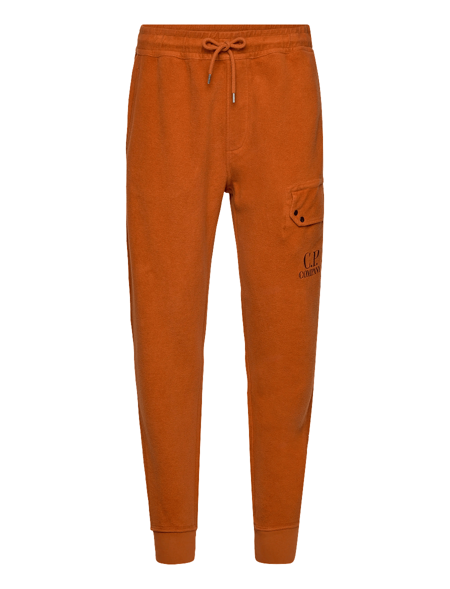 C.P. Company - Reverse Brushed & Emerized Diagonal Fleece Mixed Jogger - shop by style - bombay brown - 0