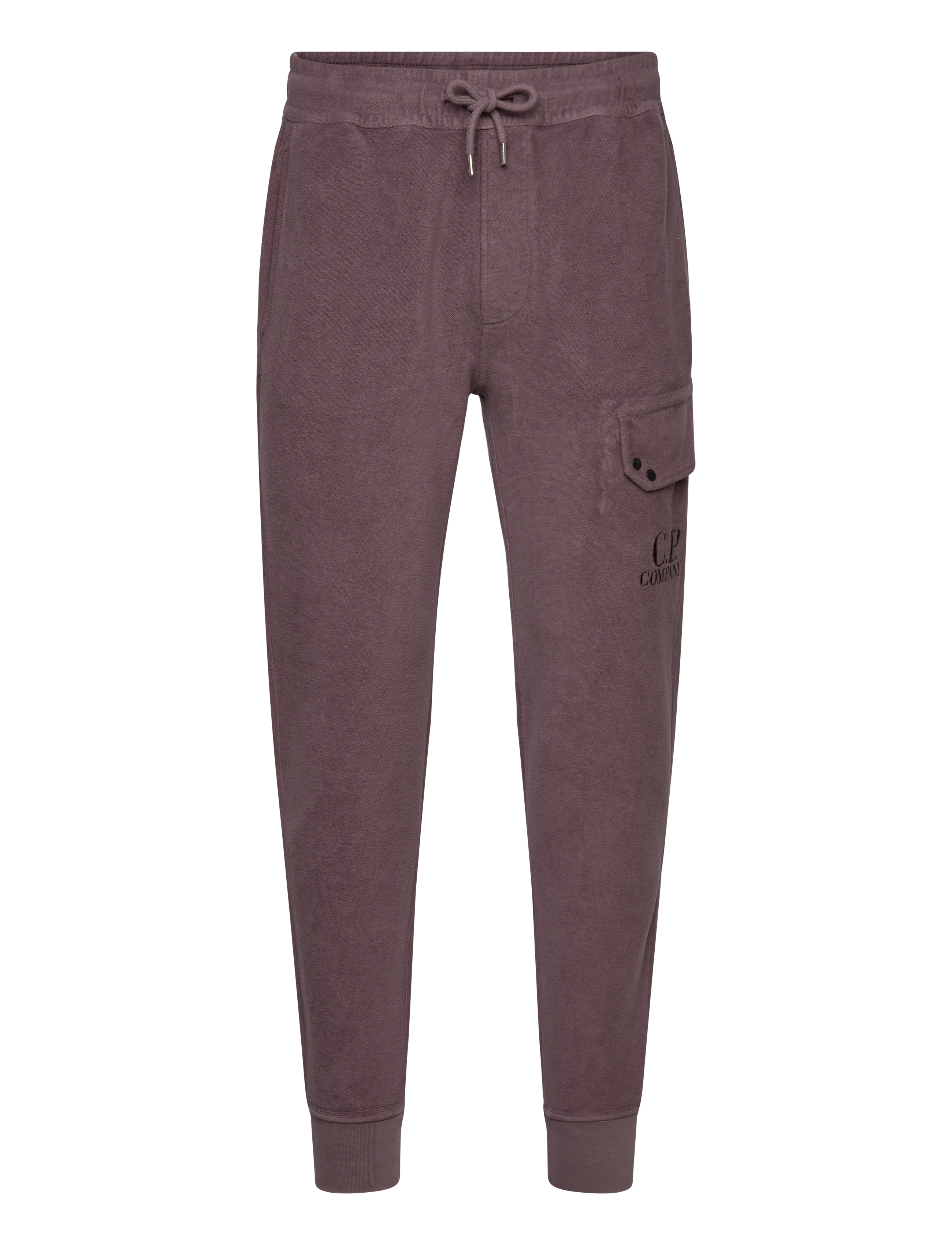 C.P. COMPANY Reverse Brushed & Emerized Diagonal Fleece Mixed Jogger Burgundy - XXXL - Herren