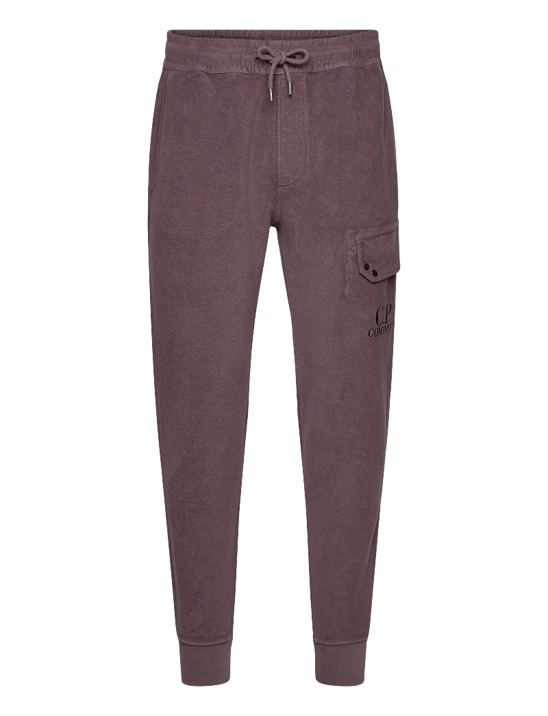 C.P. Company - Reverse Brushed & Emerized Diagonal Fleece Mixed Jogger - nach stil kaufen - purple dove - 0