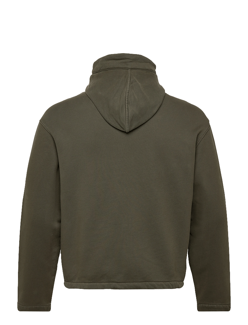 C.P. Company - Brushed And Emerized Diagonal Fleece Hooded Utility Sweatshirt - tunna jackor - grape leaf - 1