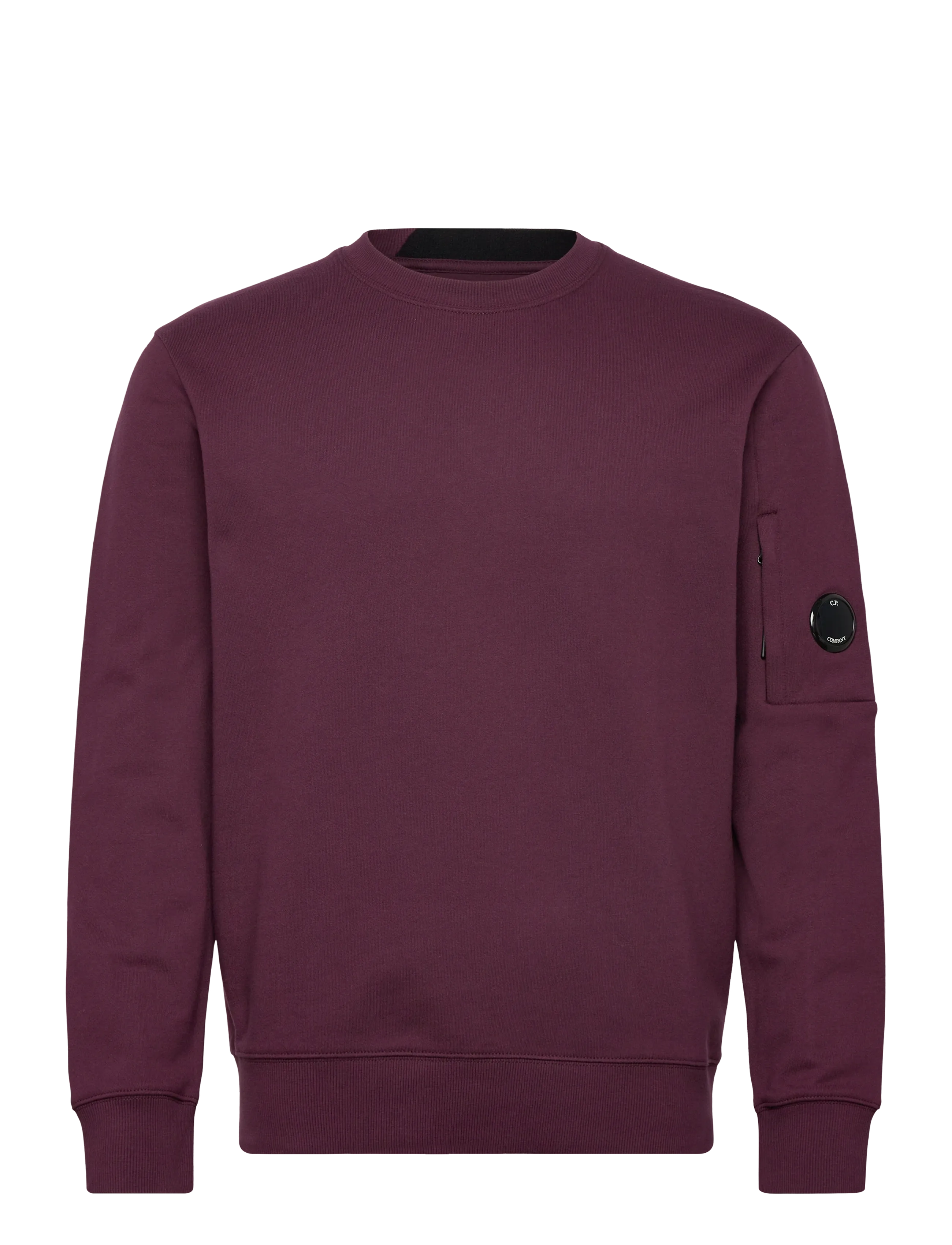 C.P. Company DIAGONAL RAISED FLEECE CREW NECK LENS SWEATSHIRT - Kleidung - POTENT PURPLE / burgundy