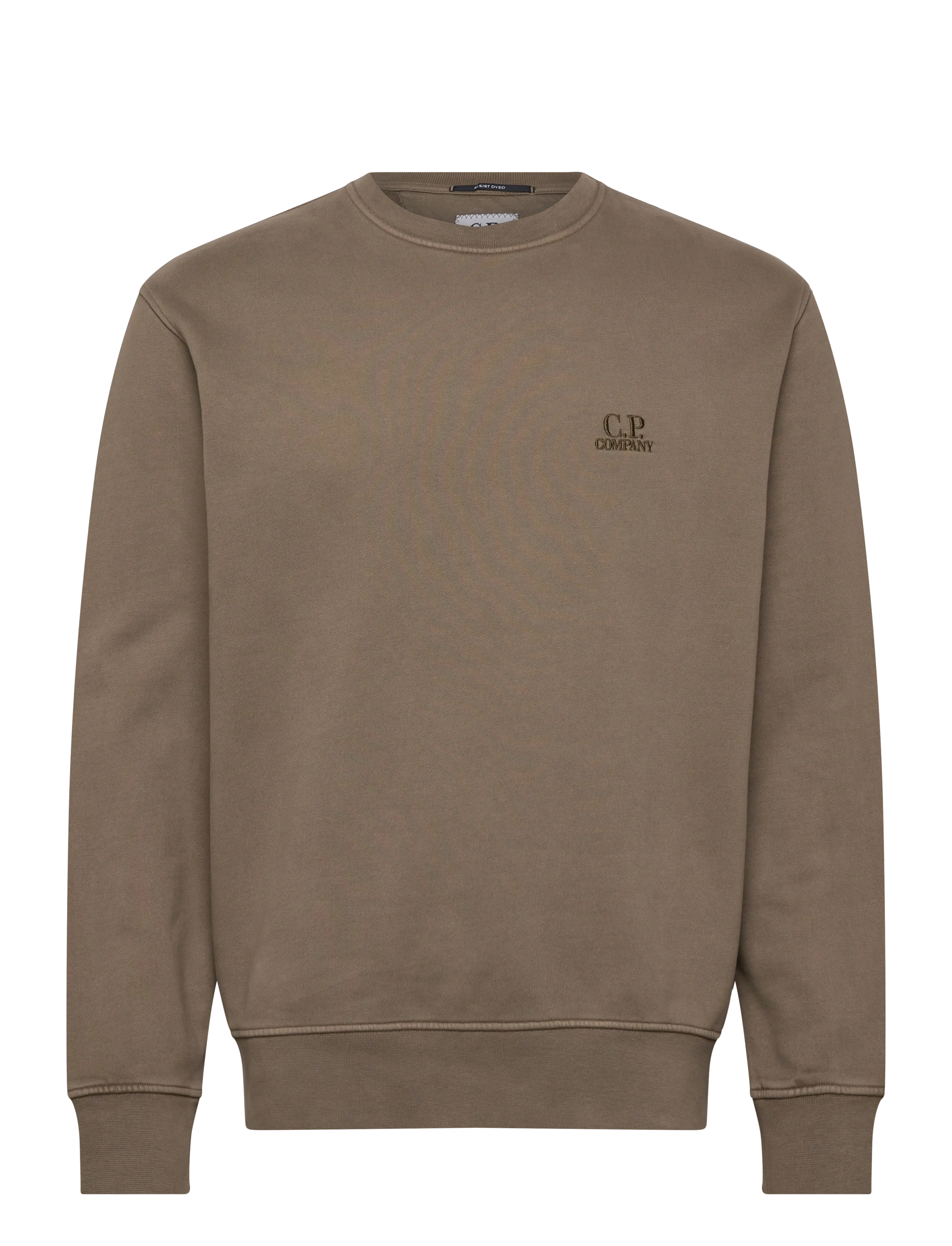 C.P. Company Logo Embroidered Crewneck Sweatshirt - Sweatshirts - WALNUT / brown
