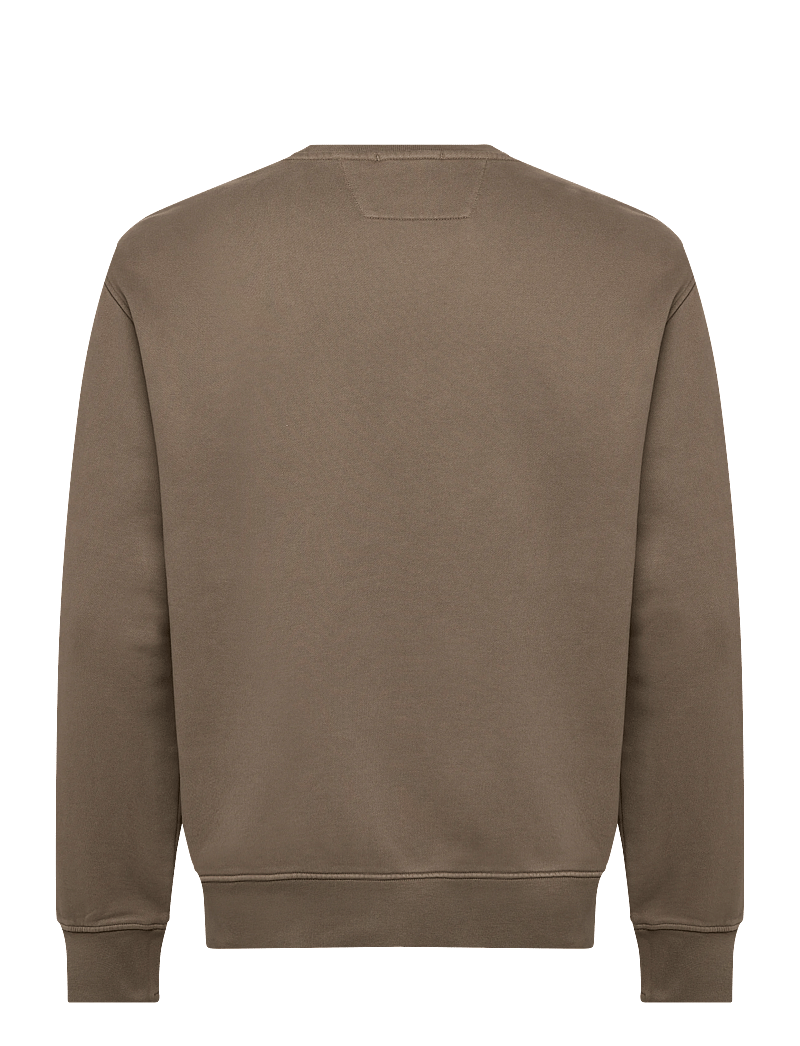 C.P. Company - Logo Embroidered Crewneck Sweatshirt - sweatshirts - walnut - 1