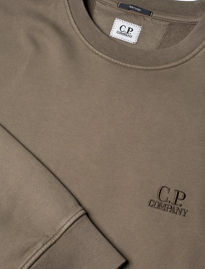 C.P. Company - Logo Embroidered Crewneck Sweatshirt - sweatshirts - walnut - 2