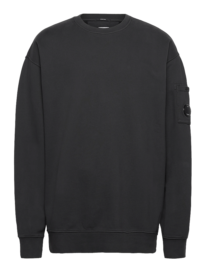 C.P. Company - Logo Embroidered Crewneck Sweatshirt - clothing - black sand - 0
