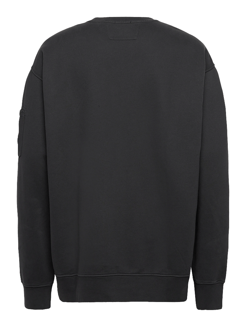 C.P. Company - Logo Embroidered Crewneck Sweatshirt - clothing - black sand - 1