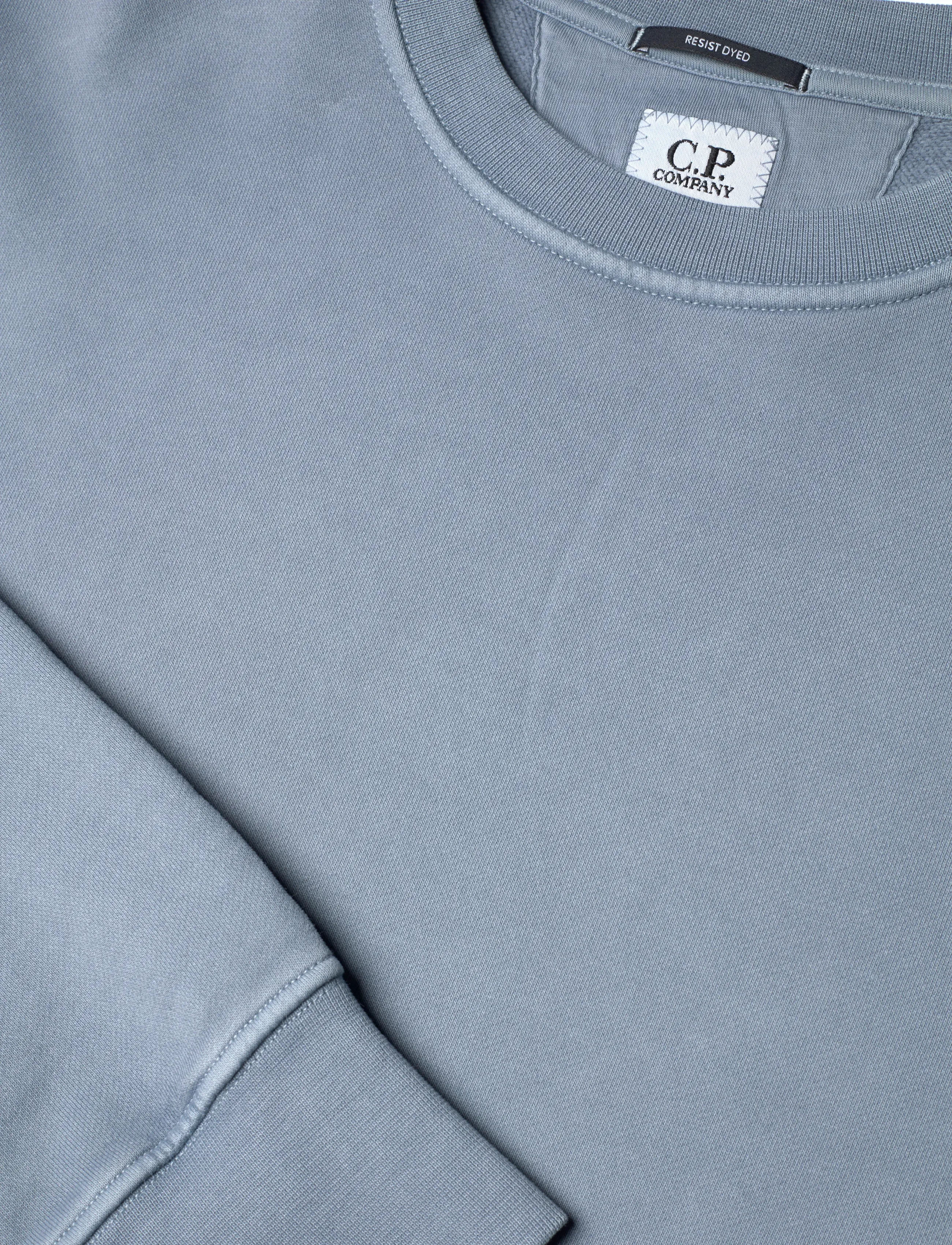 C.P. Company - Logo Embroidered Crewneck Sweatshirt - shop by style - flint stone - 2