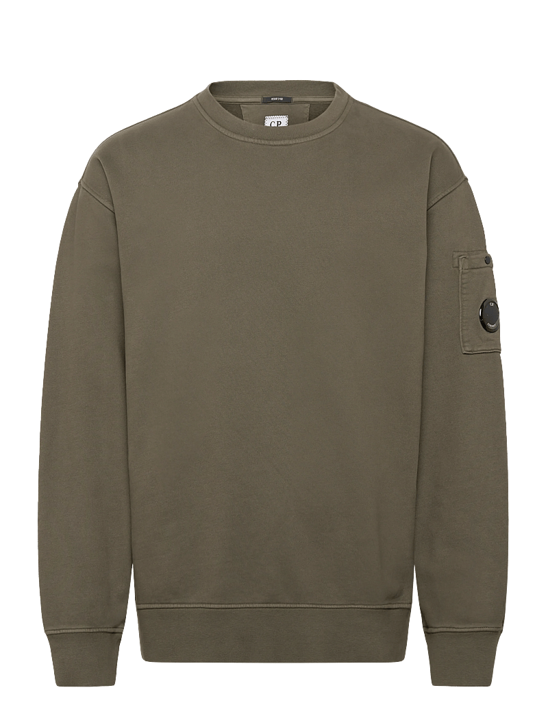 C.P. Company - Logo Embroidered Crewneck Sweatshirt - clothing - grape leaf - 0