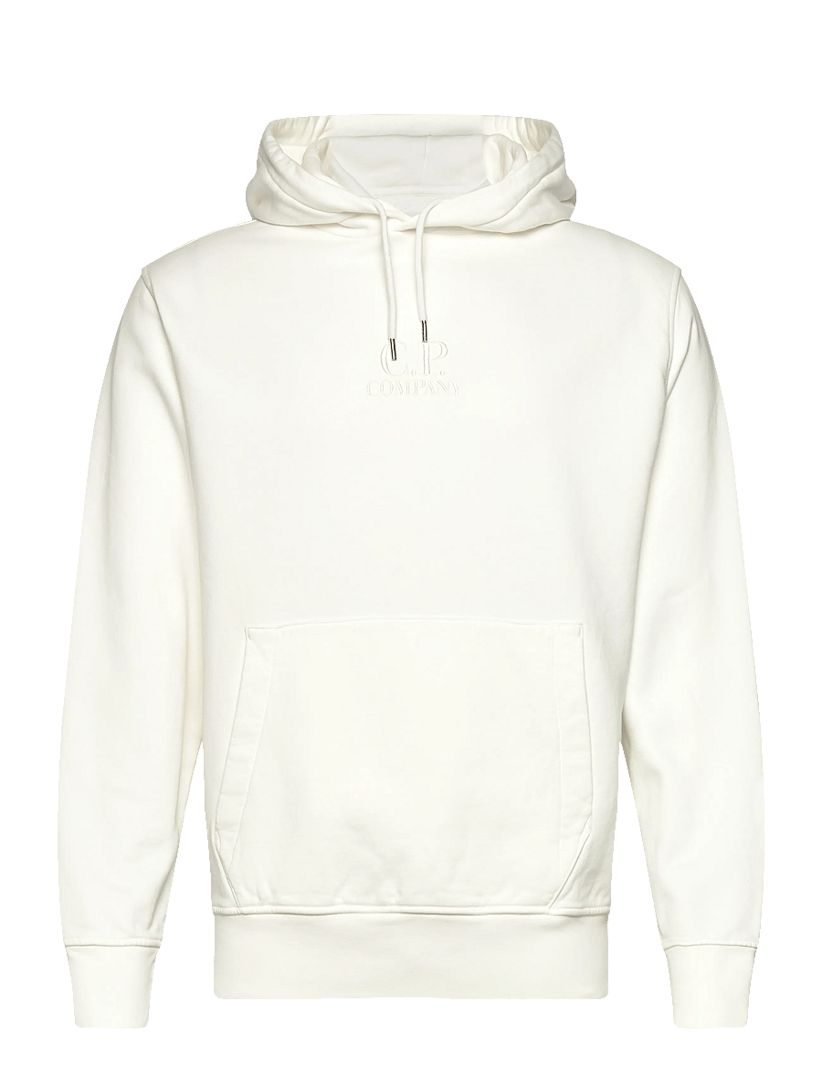 C.P. Company - Logo Fleece hoodie - sweats à capuche - gauze white - 0