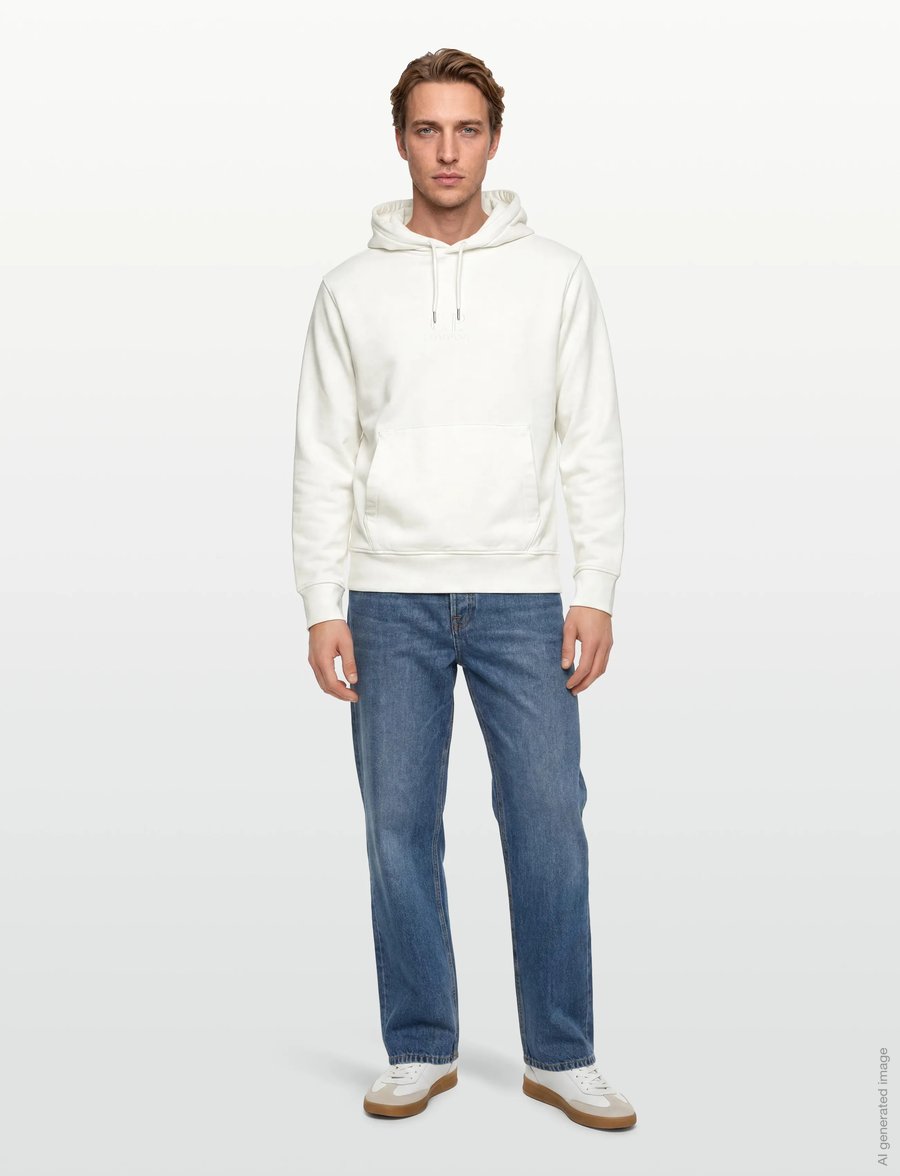 C.P. Company - Logo Fleece hoodie - kapuutsiga dressipluusid - gauze white - 0