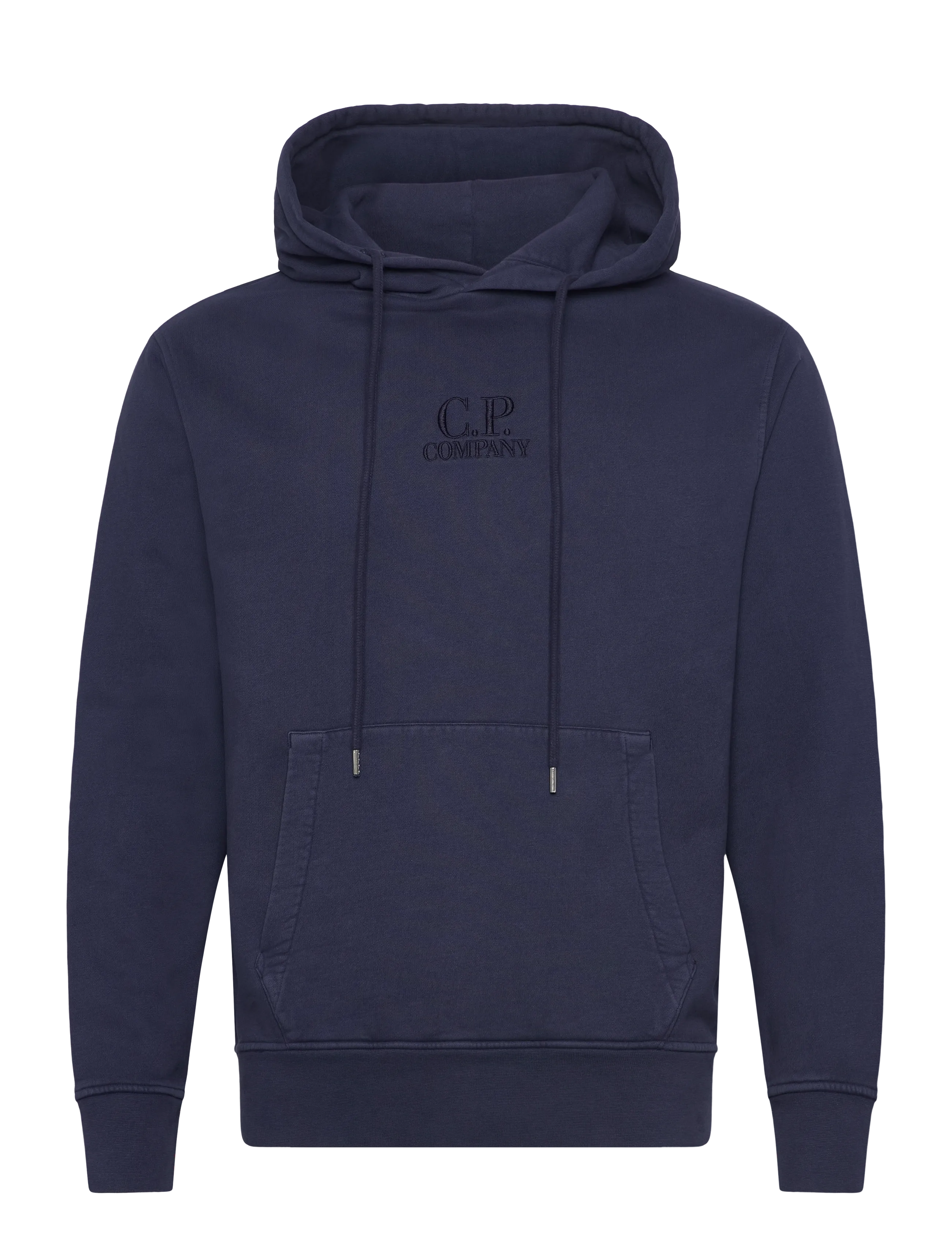 C.P. Company Logo Embroidered Hoodie - Deals - ESTATE BLUE / navy
