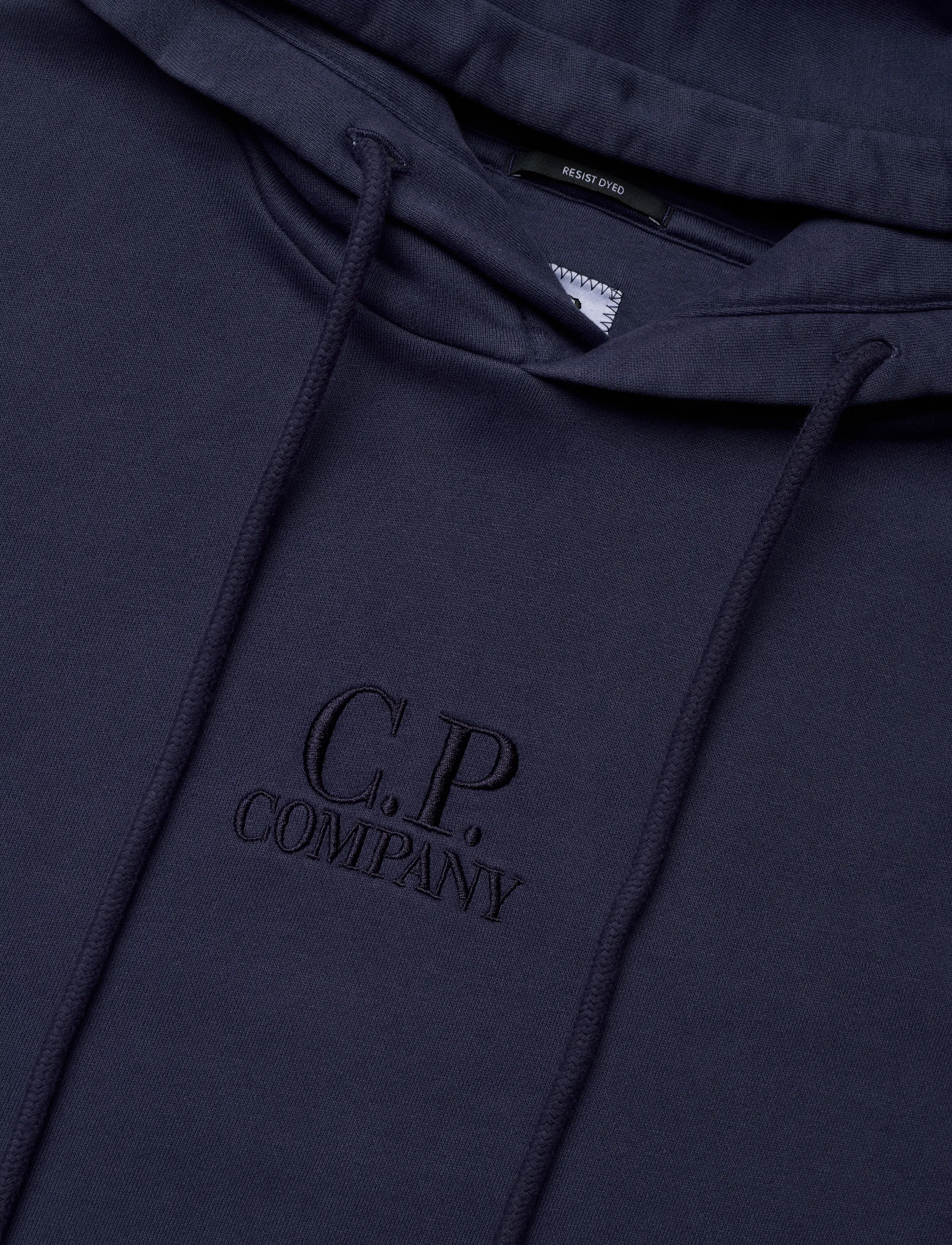 C.P. Company - Logo Embroidered Hoodie - hættetrøjer - estate blue - 5
