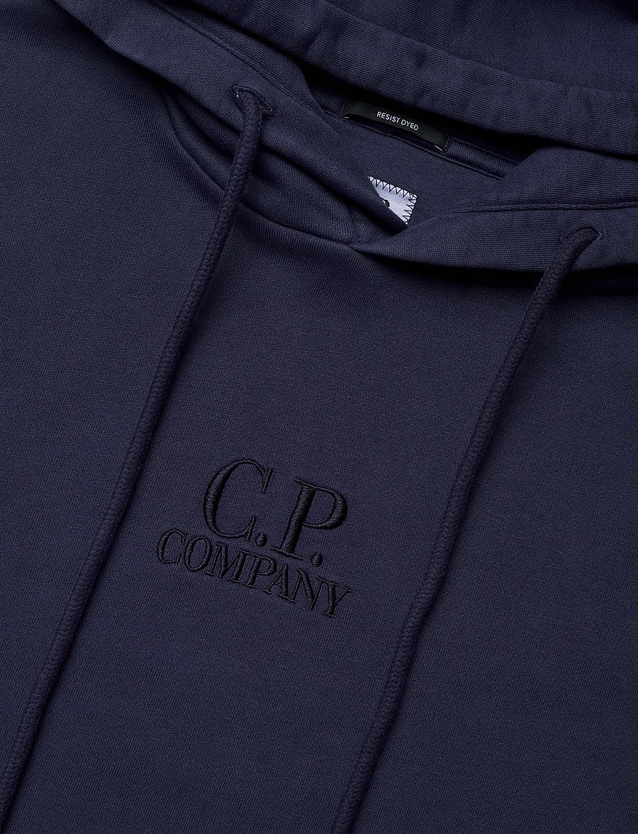 C.P. Company - Logo Emroidered Hoodie - hettupeysur - estate blue - 5