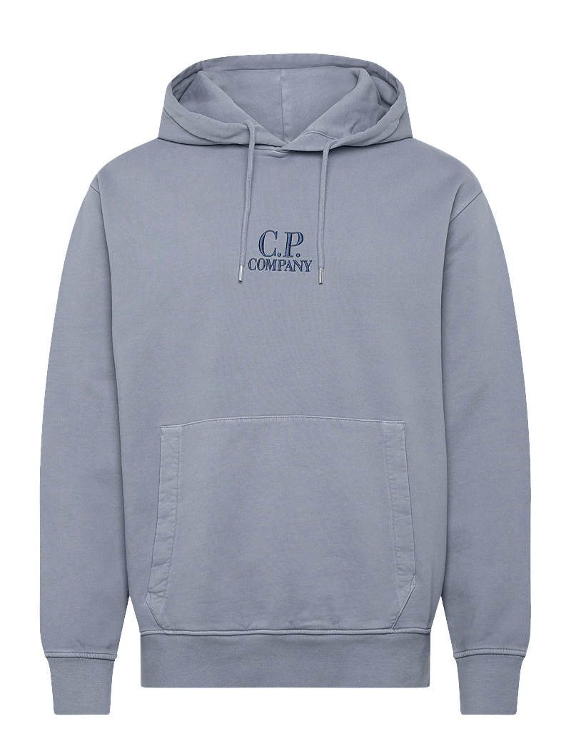 C.P. Company - Logo Embroidered Hoodie - hoodies - flint stone - 0