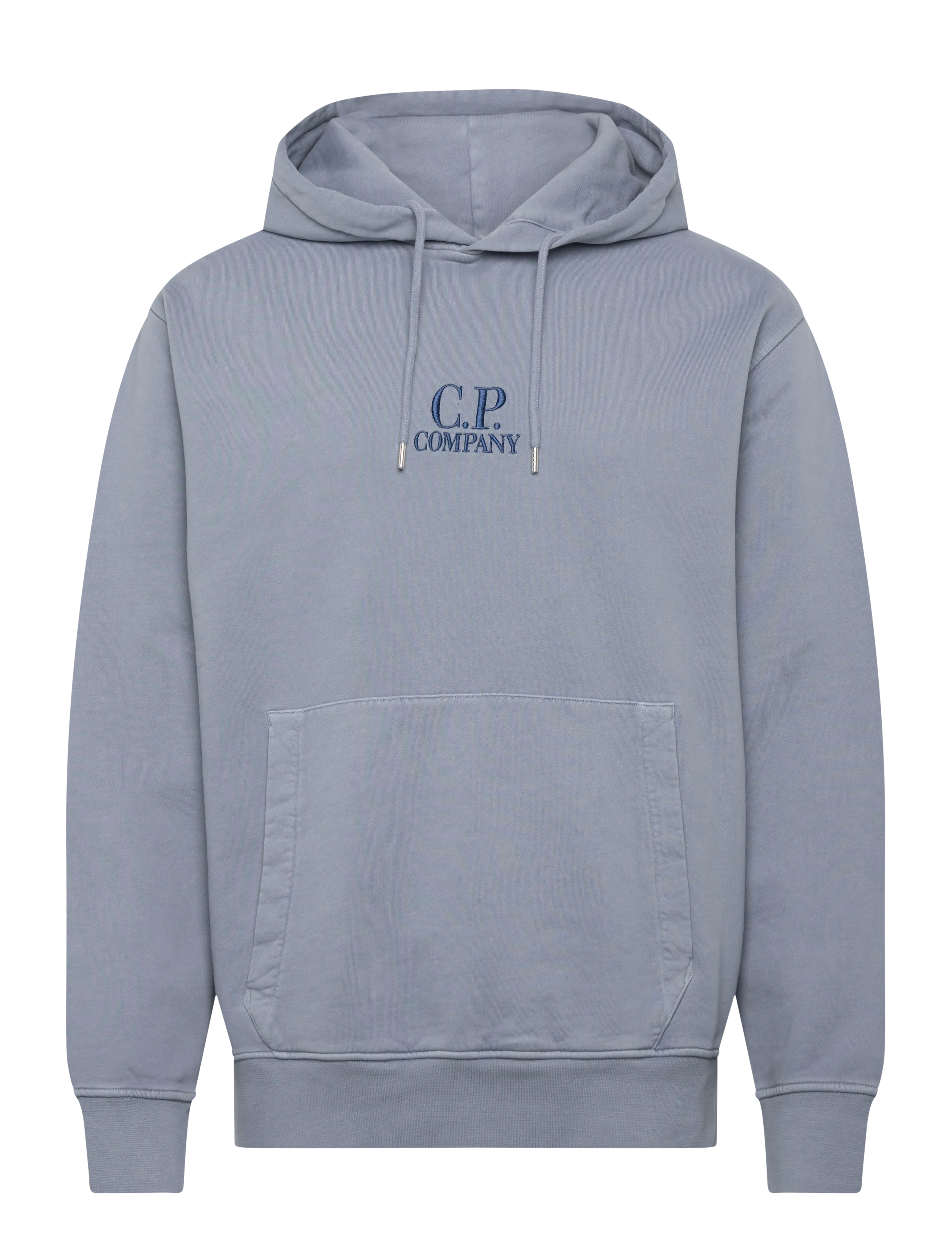 C.P. Company Logo Embroidered Hoodie - Kapuzenpullover - FLINT STONE / grey