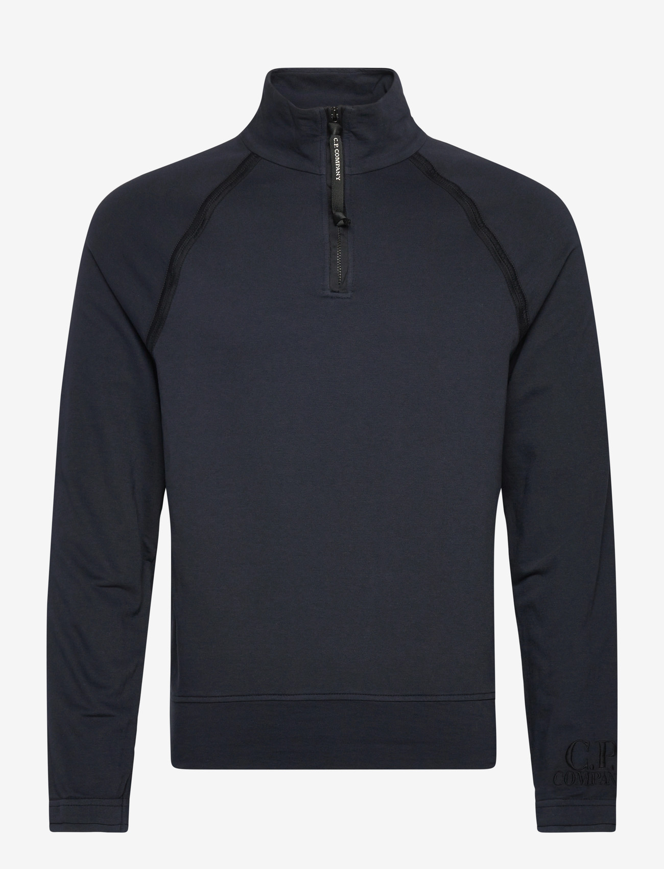 C.P. Company - Light Fleece Half Zipped Sweatshirt - half zip jumpers - total eclipse - 0