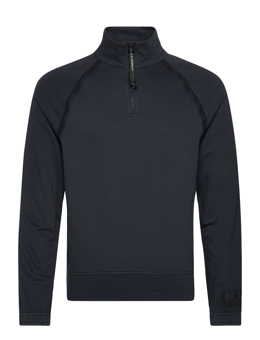 C.P. Company - Light Fleece Half Zipped Sweatshirt - pullover mit halbem reißverschluss - total eclipse - 0
