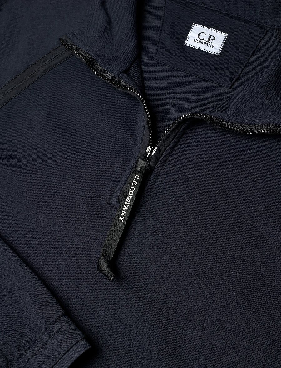 C.P. Company - Light Fleece Half Zipped Sweatshirt - pullover mit halbem reißverschluss - total eclipse - 2