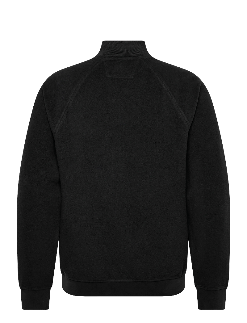 C.P. Company - Reverse Brushed & Emerized Diagonal Fleece Mixed Funnel Neck - rullekraver - black sand - 1