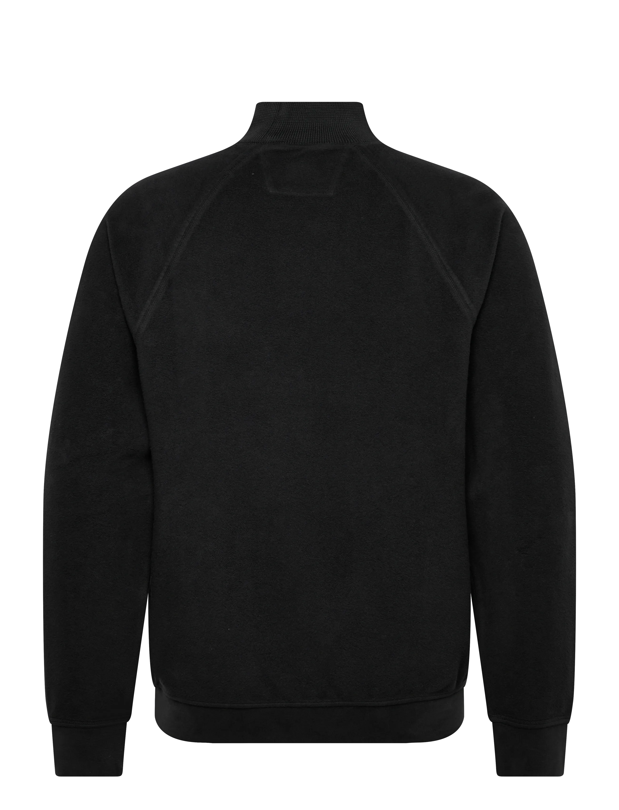 C.P. Company - Reverse Brushed & Emerized Diagonal Fleece Mixed Funnel Neck - rollkragen - black sand - 1