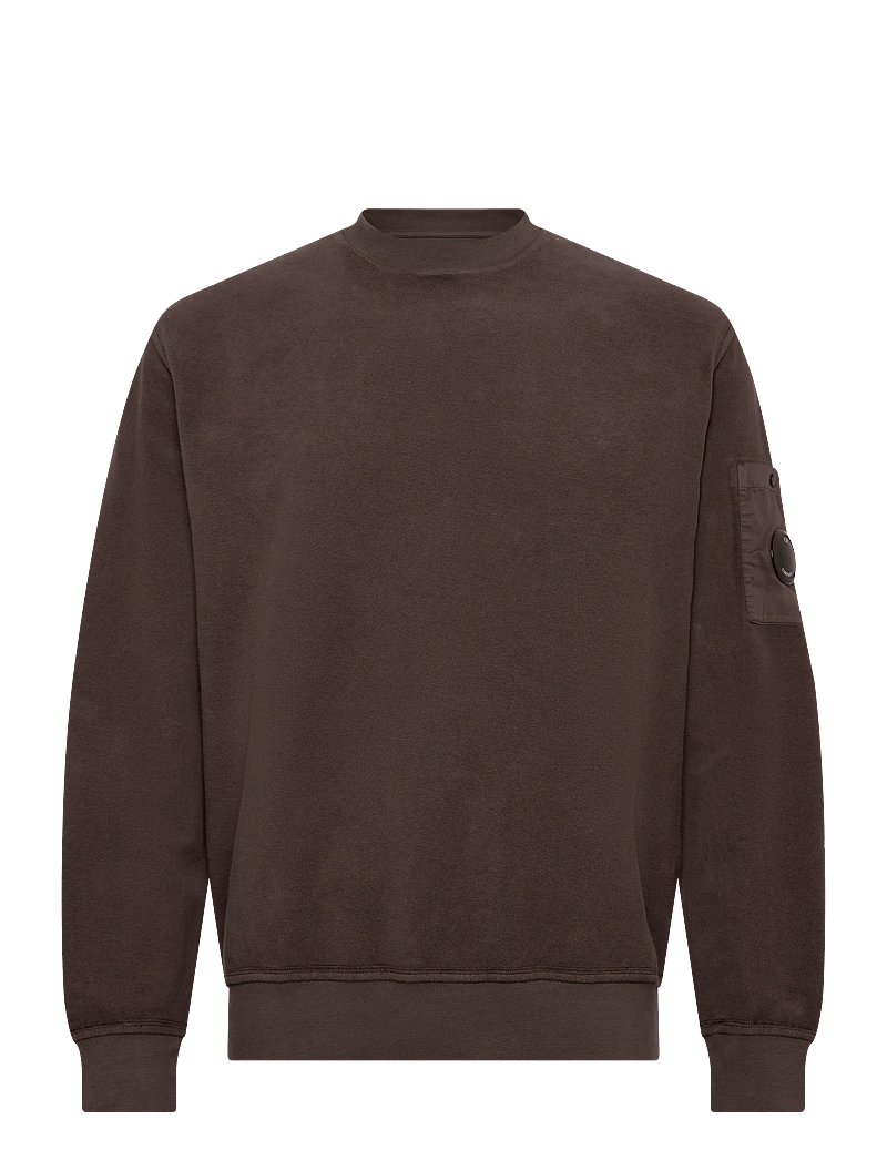 C.P. Company - Brushed & Emerized Diagonal Fleece Crew Neck Sweatshirt - tøj - boulevard - 0