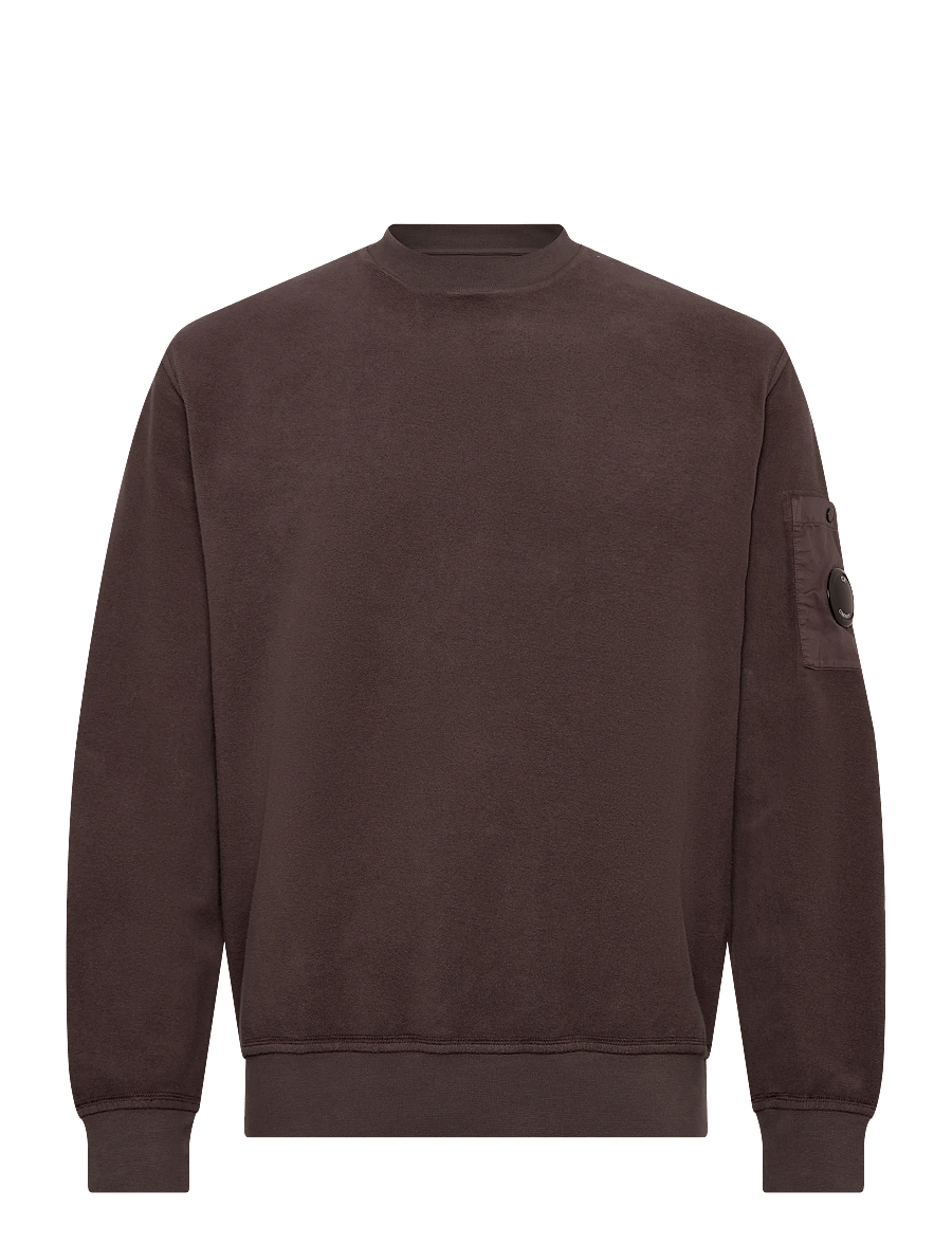 C.P. Company - Brushed & Emerized Diagonal Fleece Crew Neck Sweatshirt - apsipirkite pagal stilių - boulevard - 0